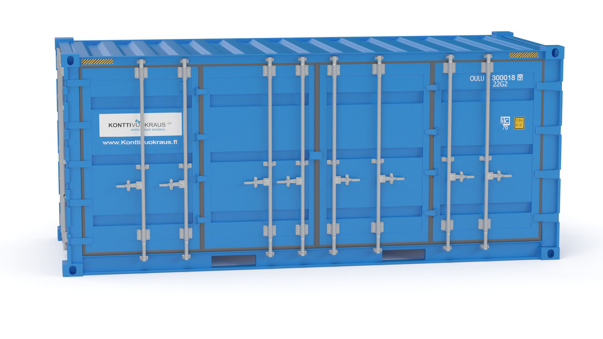 20 ft Cube Open Side Shipping Cargo Container 3D model_15