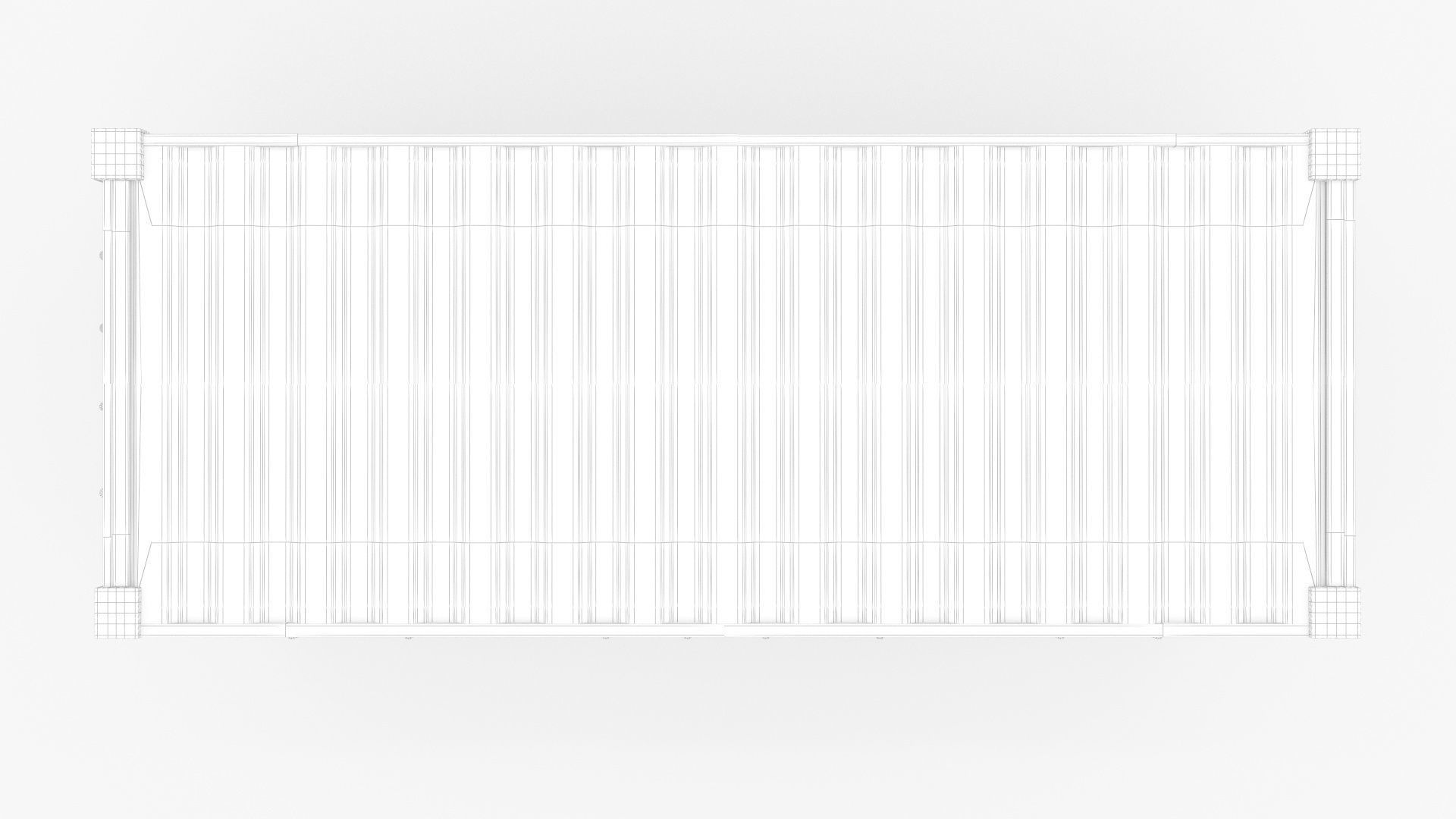 20 ft Cube Open Side Shipping Cargo Container 3D model_10