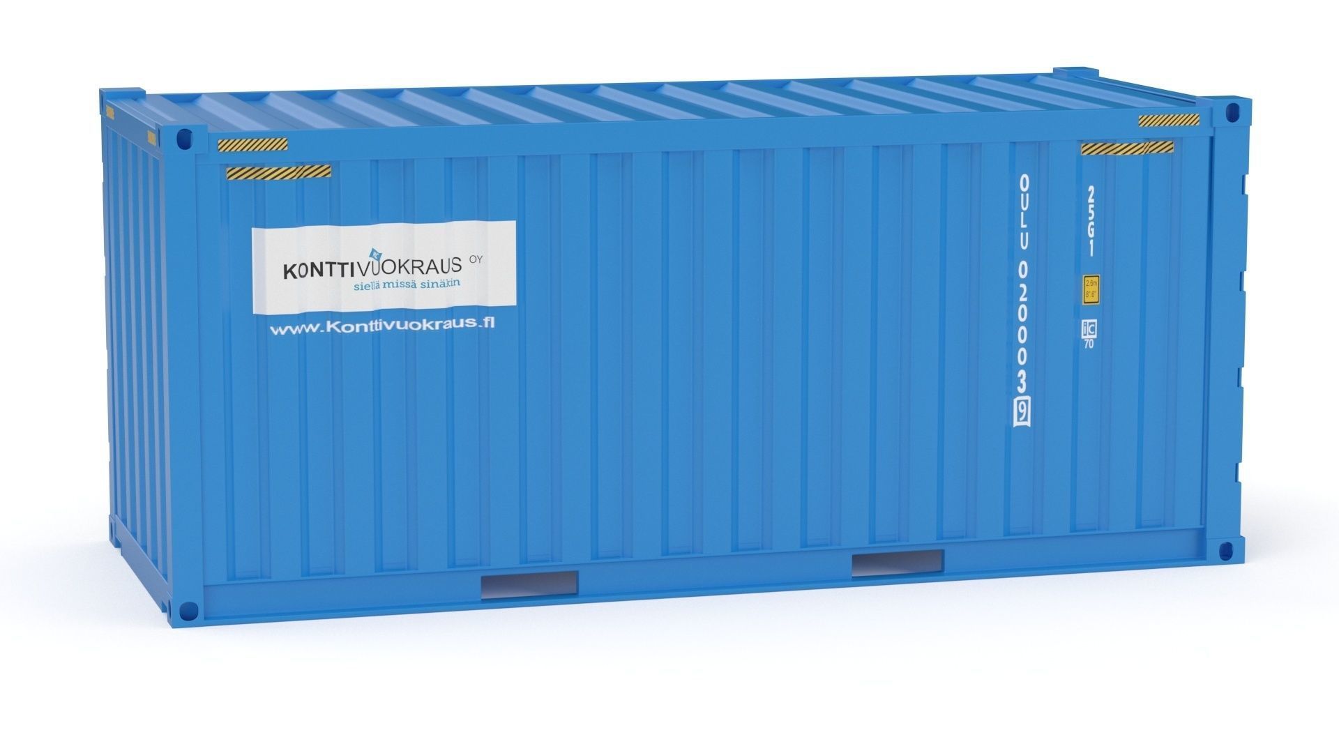 20 ft Cube Open Side Shipping Cargo Container 3D model_22