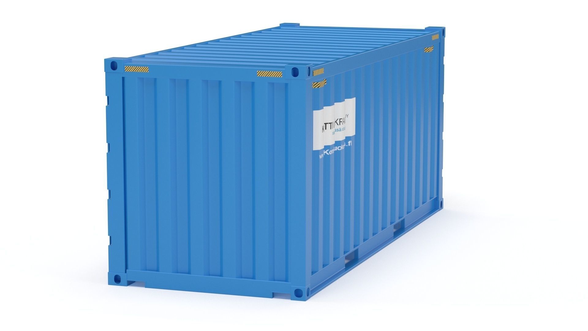 20 ft Cube Open Side Shipping Cargo Container 3D model_24