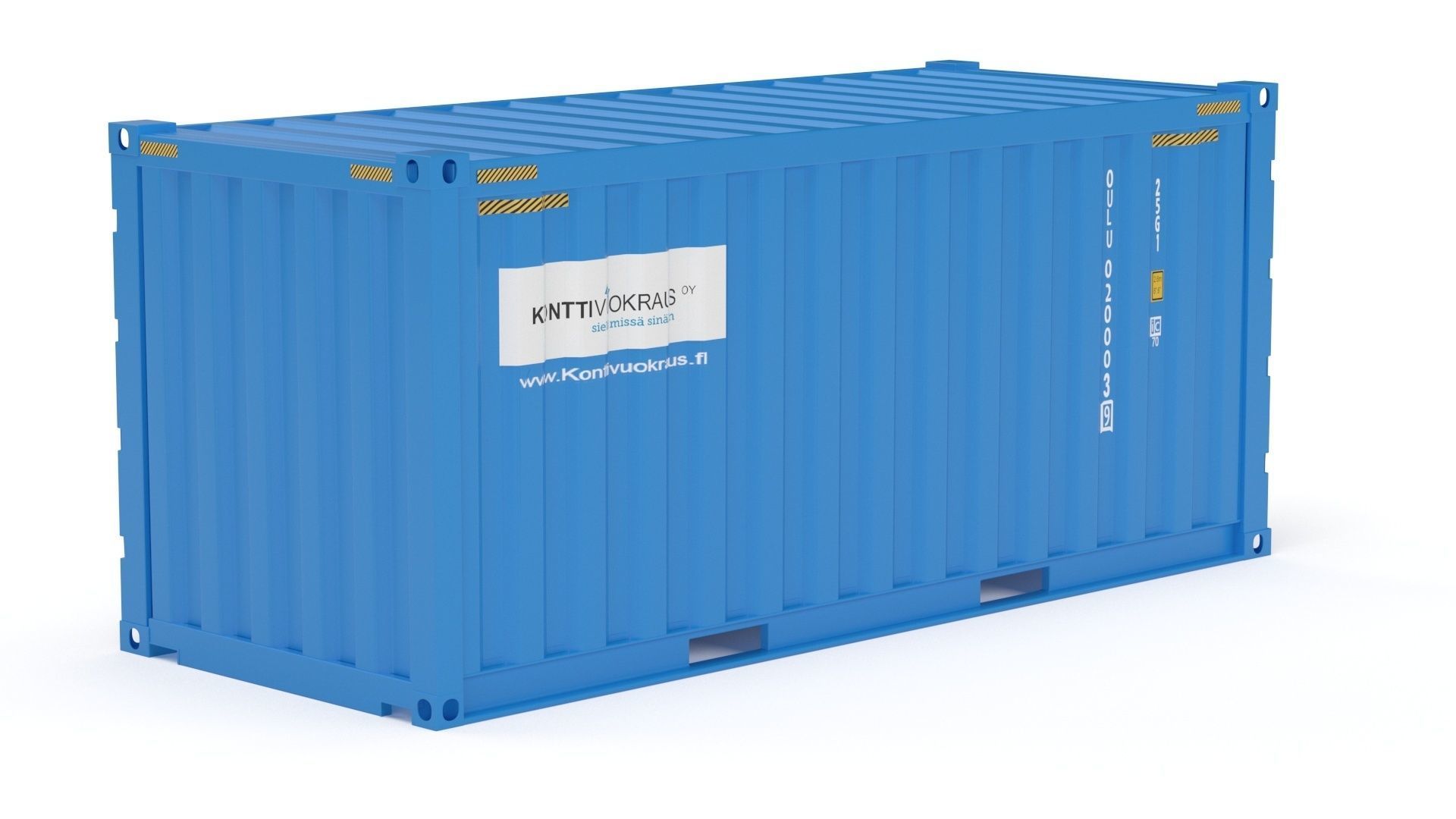 20 ft Cube Open Side Shipping Cargo Container 3D model_23