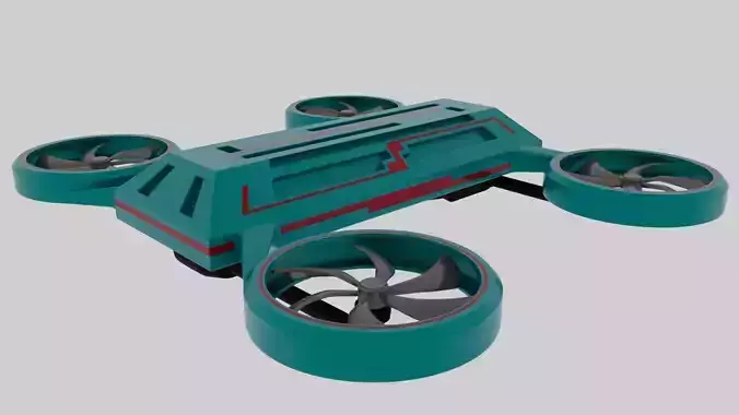 Drone toy with four wheels
