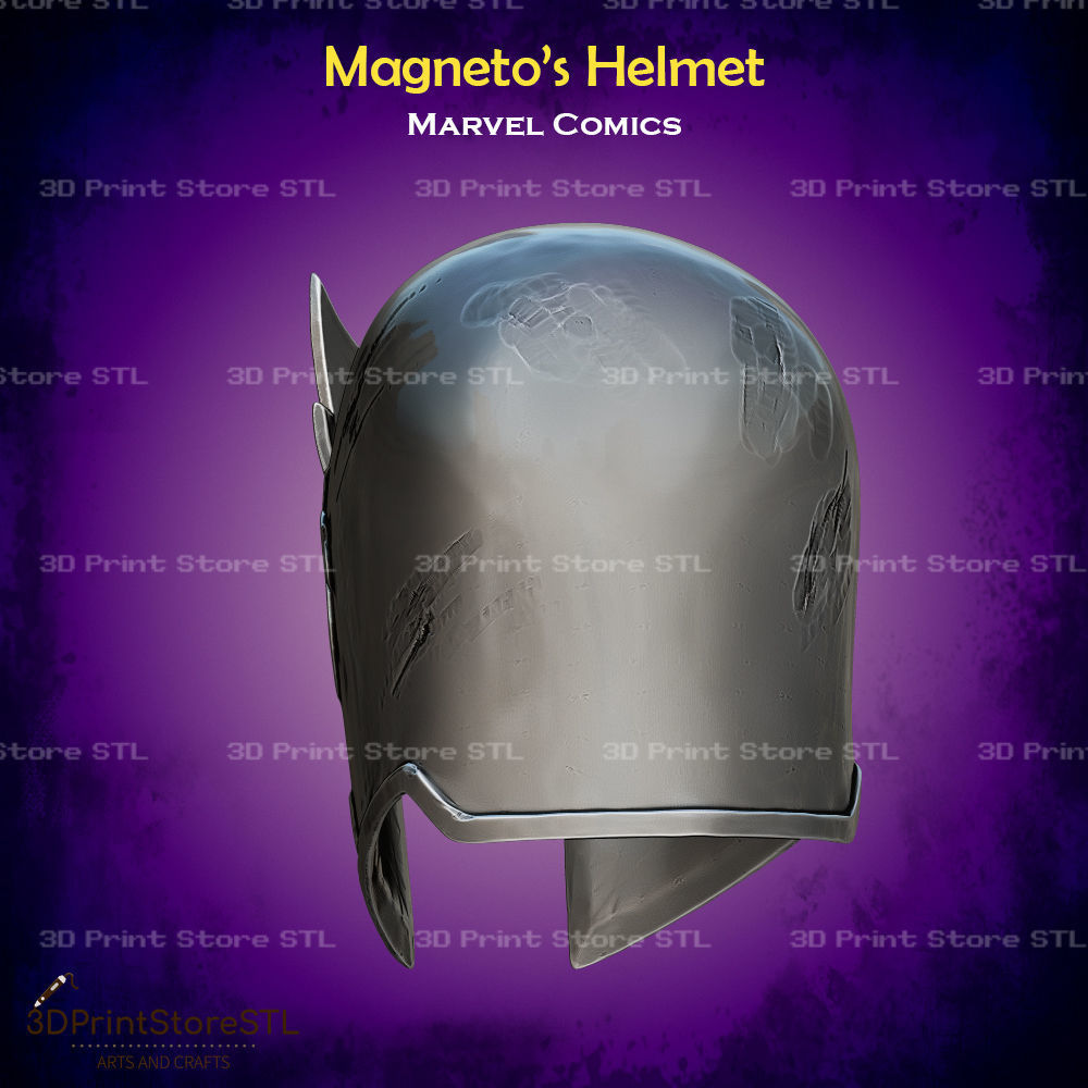 Magneto Helmet Cosplay Marvel Comics - STL File 3D print model_3
