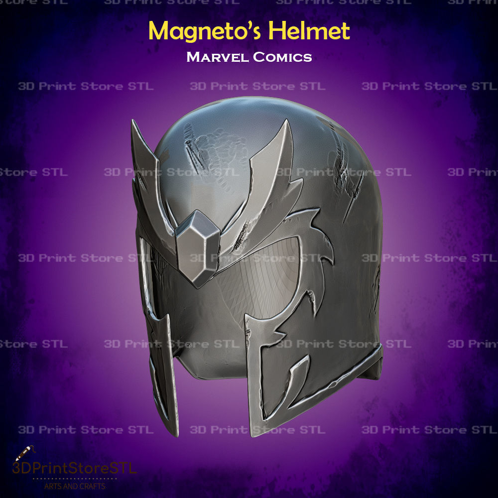 Magneto Helmet Cosplay Marvel Comics - STL File 3D print model_1