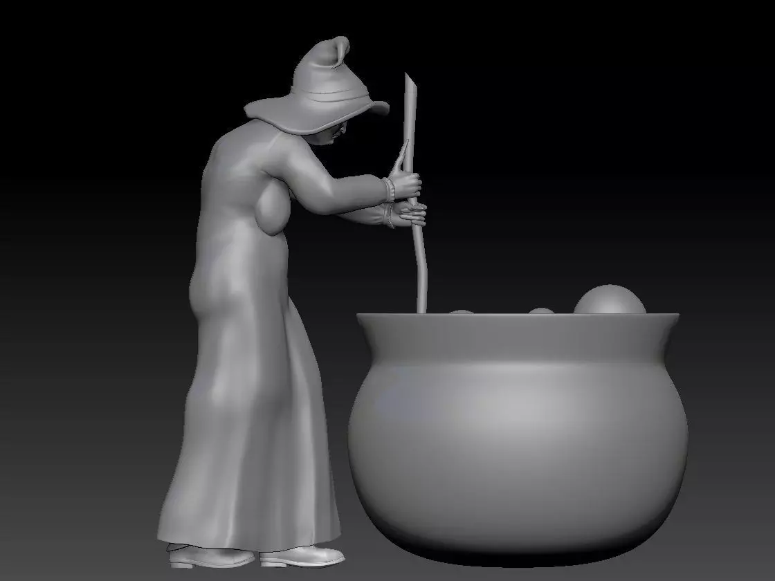 WITCH CAULDRON HALLOWEEN 3 3D print model