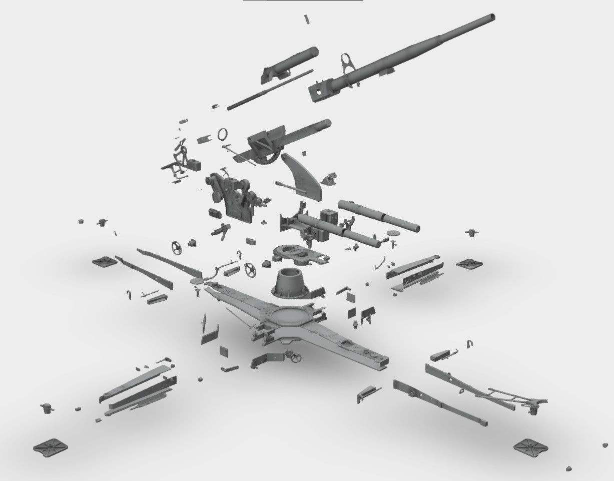 German FLAK 88 mm 3D model 3D model_6