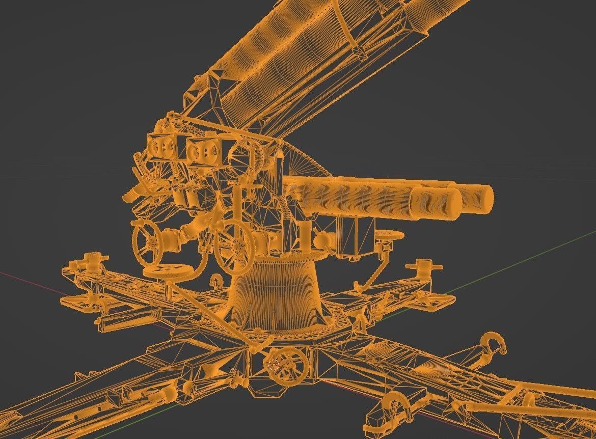 German FLAK 88 mm 3D model 3D model_7