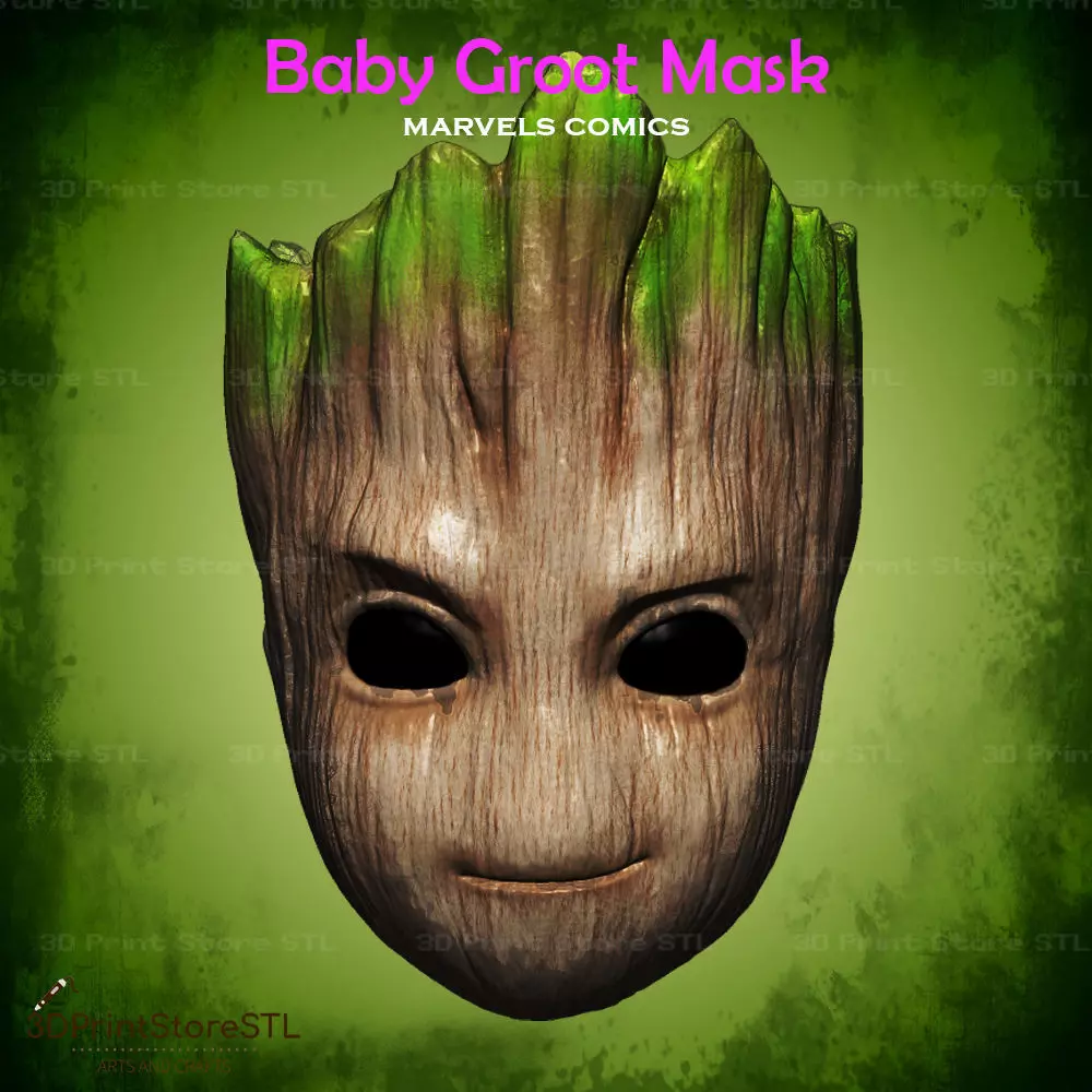 Baby Groot Mask Cosplay Guardians of the Galaxy - STL File 3D print model