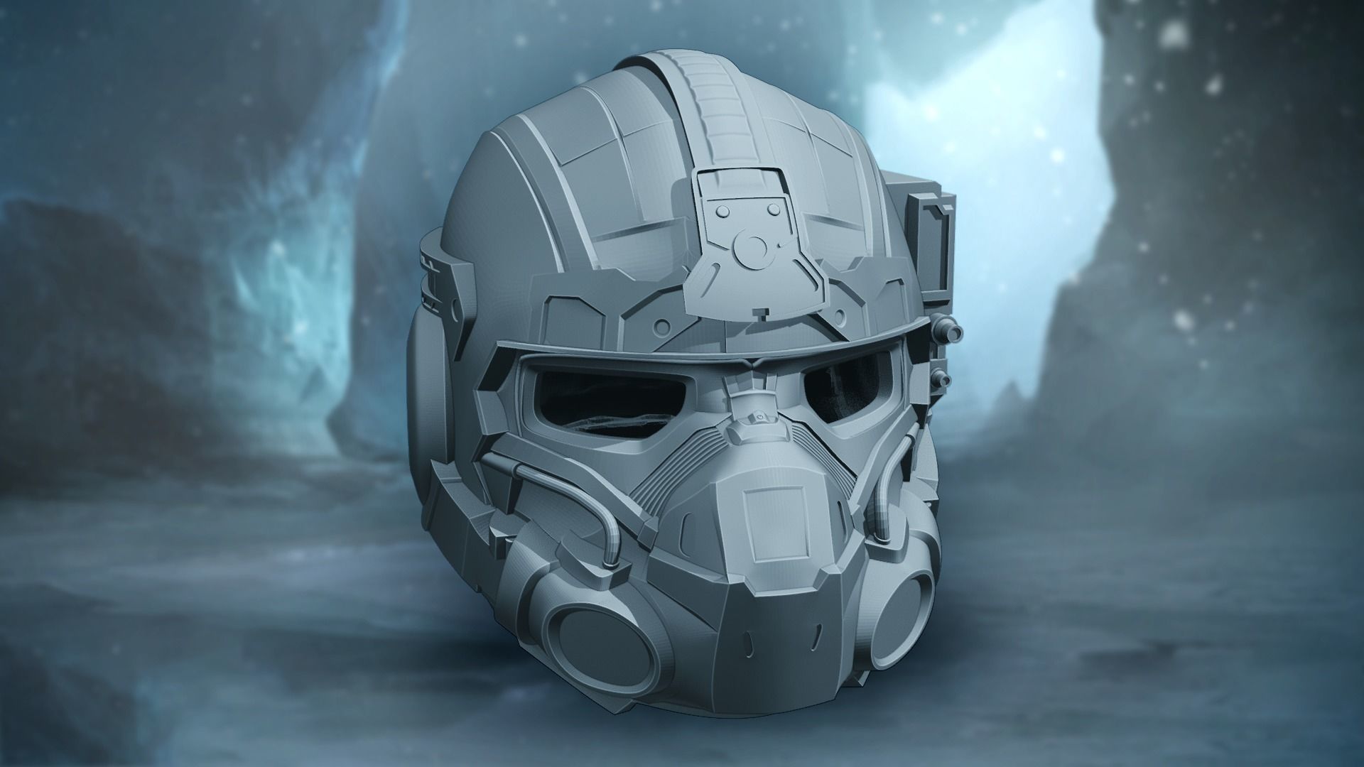 Gears 5 Lizzie Carmine Inspired Helmet 3D print model_1