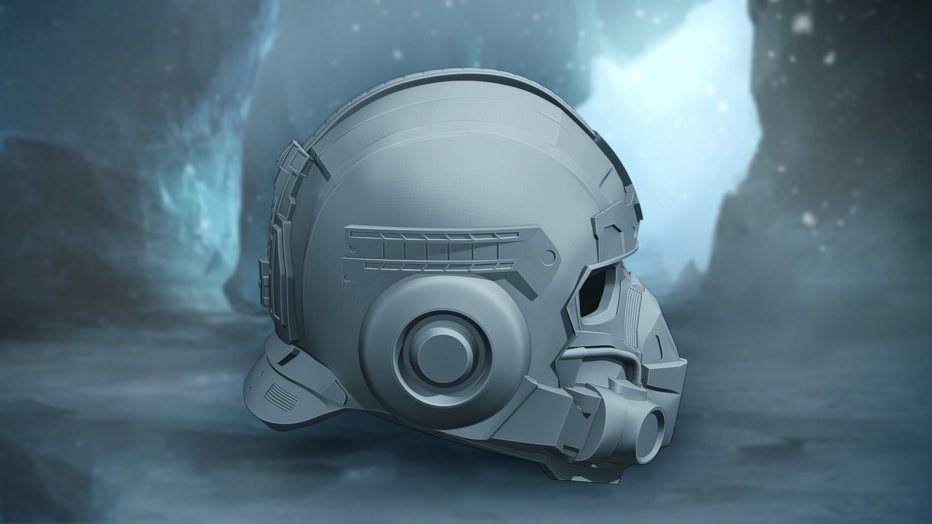 Gears 5 Lizzie Carmine Inspired Helmet 3D print model_2