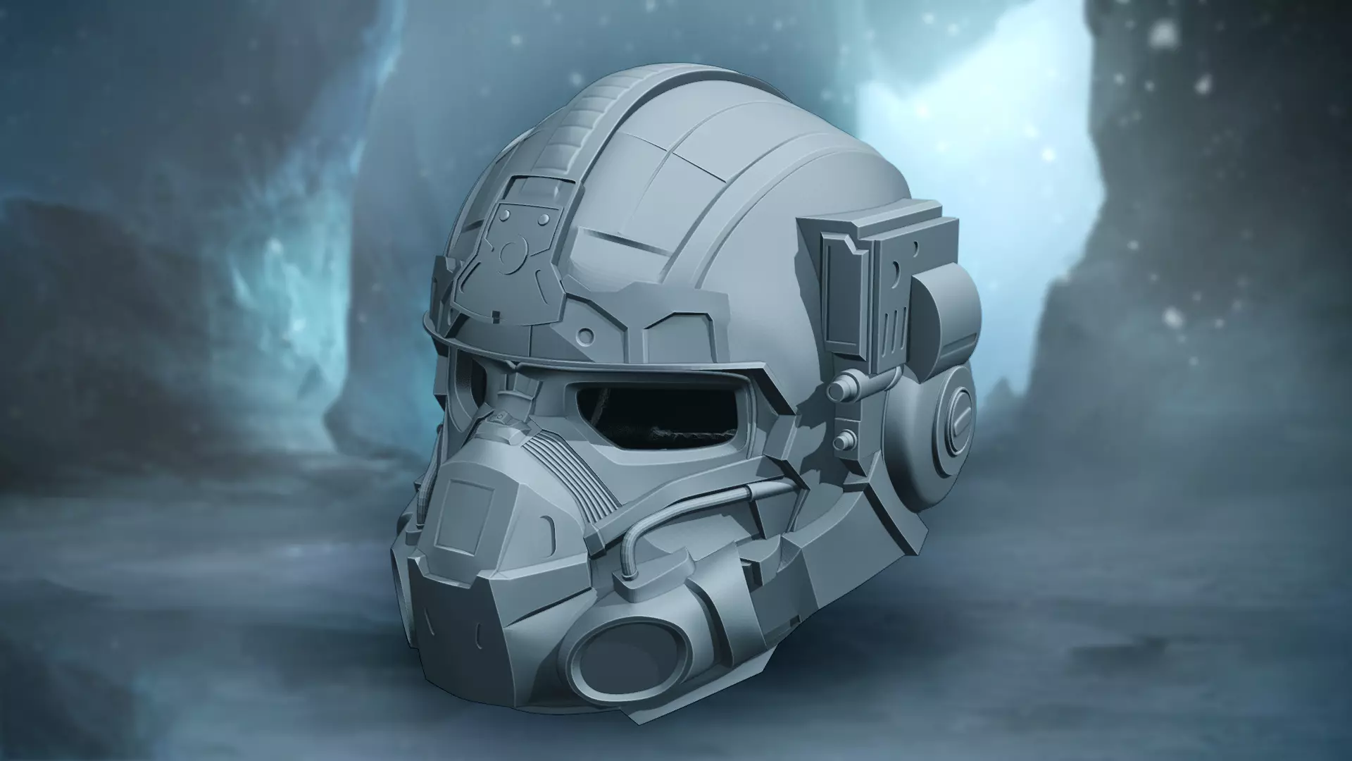 Gears 5 Lizzie Carmine Inspired Helmet 3D print model_0