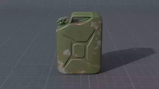 Old rusty Jerry Can 3D