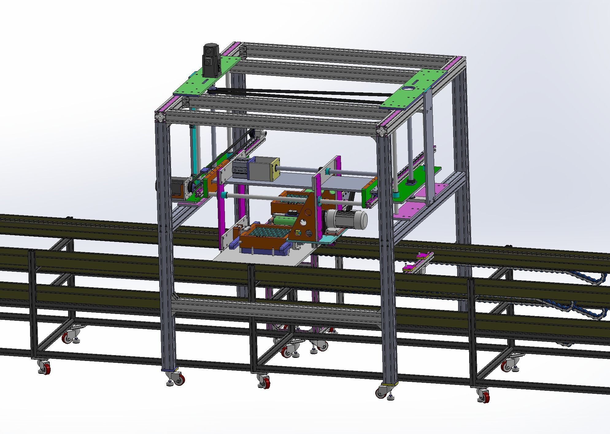 Automatic production line for battery pack electrode welding  3D model_9