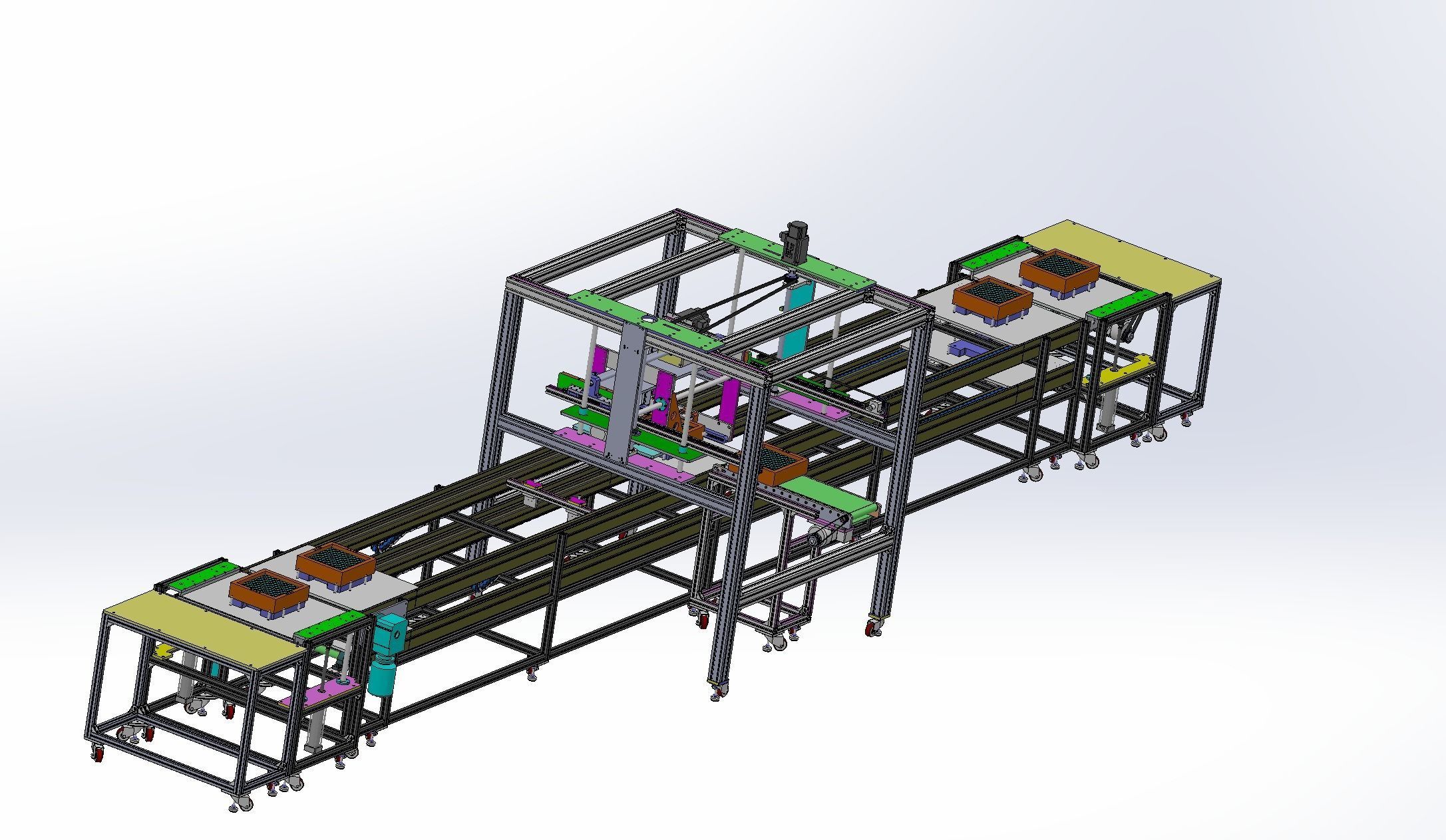 Automatic production line for battery pack electrode welding  3D model_11