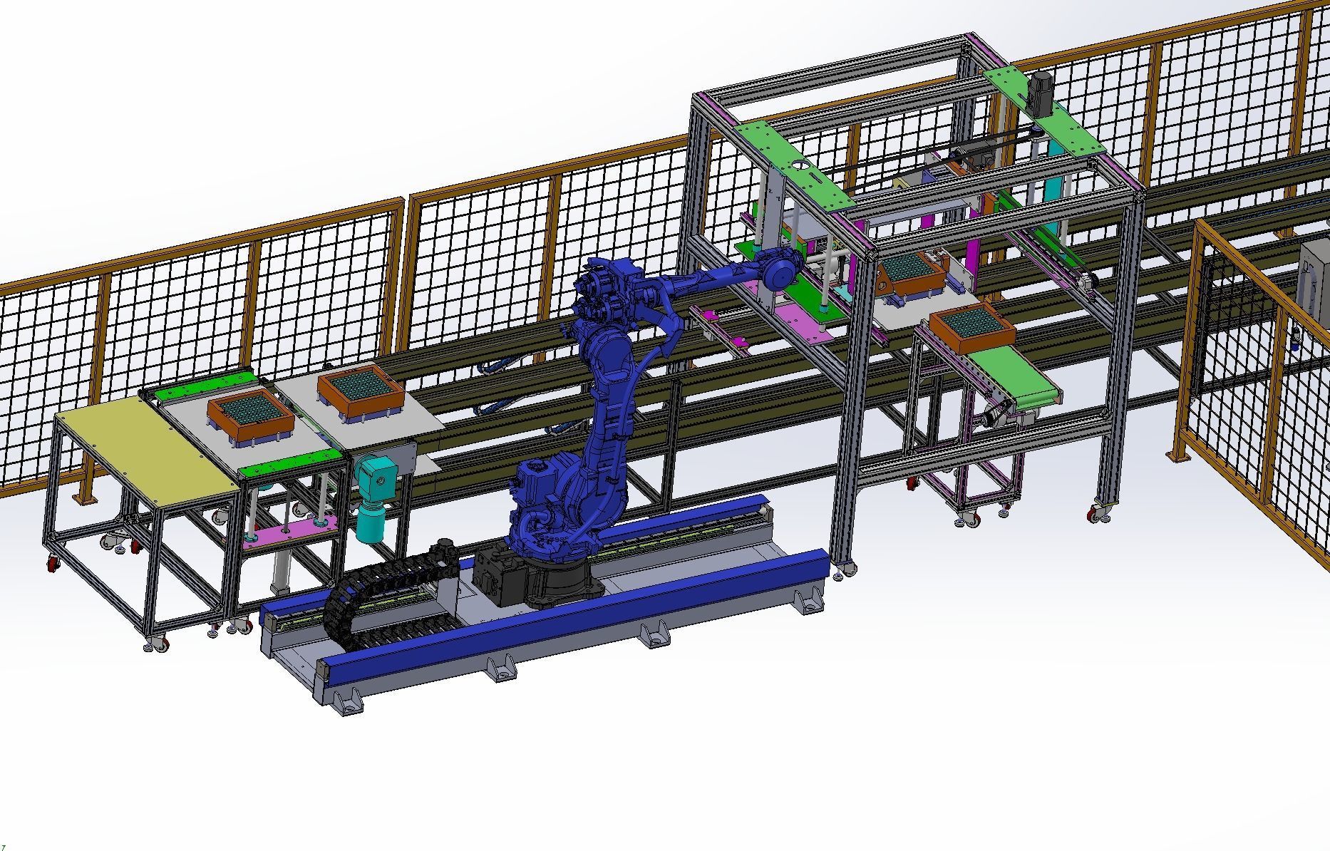 Automatic production line for battery pack electrode welding  3D model_16