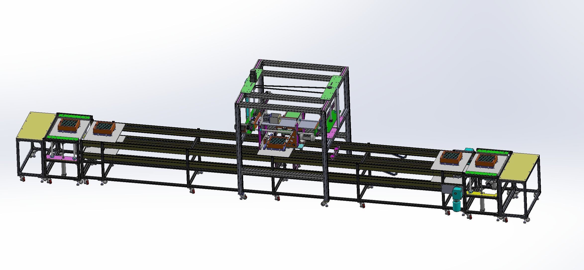 Automatic production line for battery pack electrode welding  3D model_8