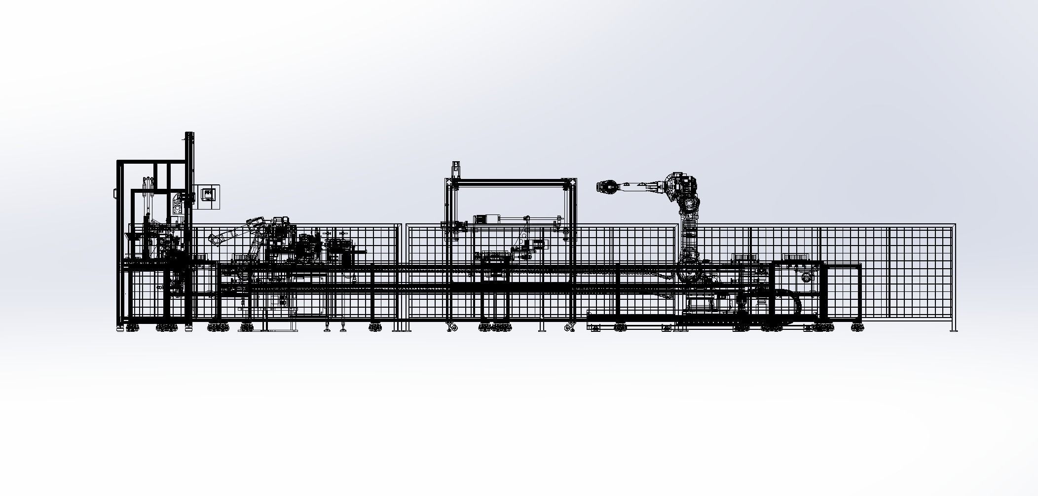 Automatic production line for battery pack electrode welding  3D model_14