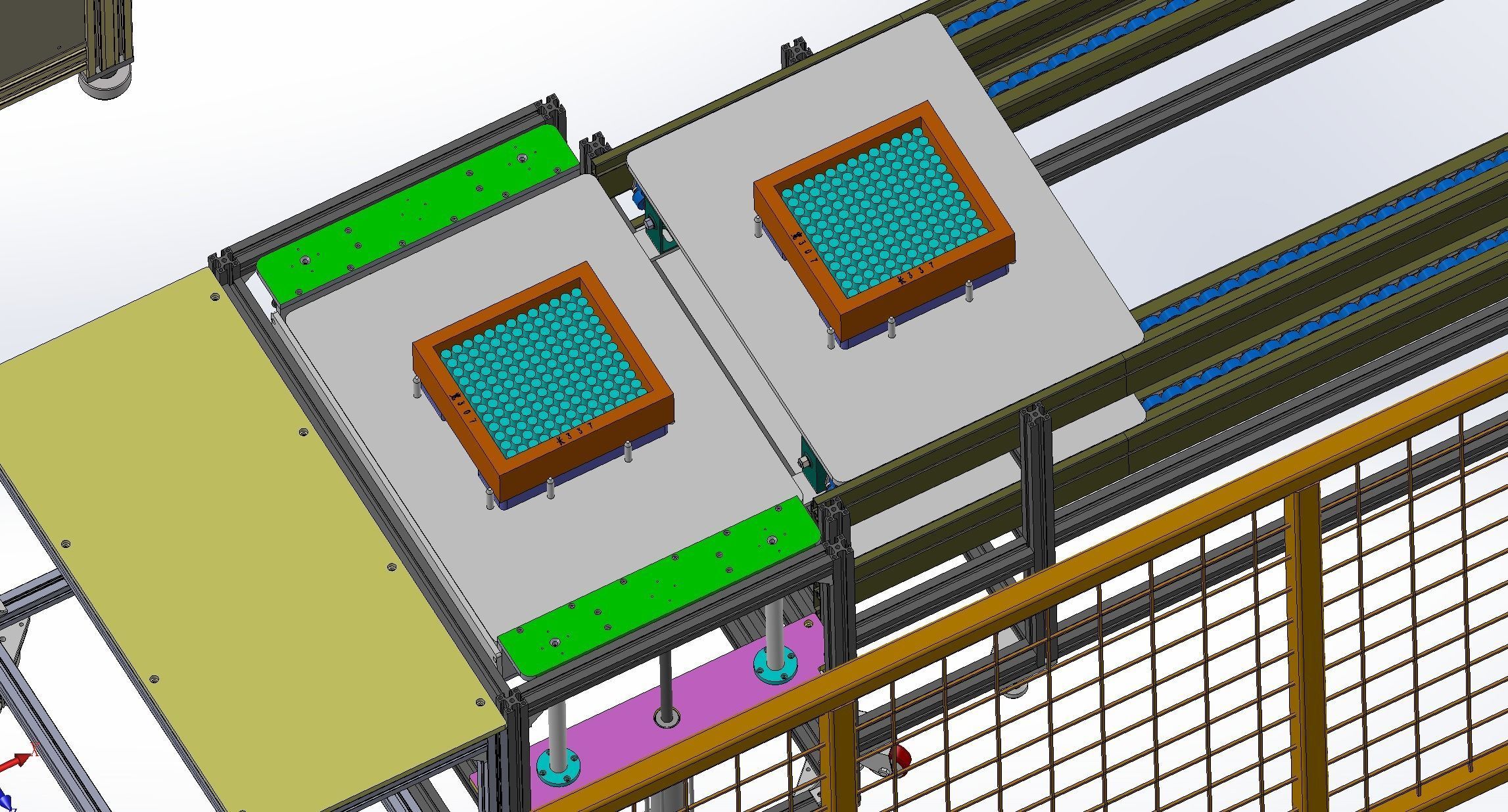 Automatic production line for battery pack electrode welding  3D model_20