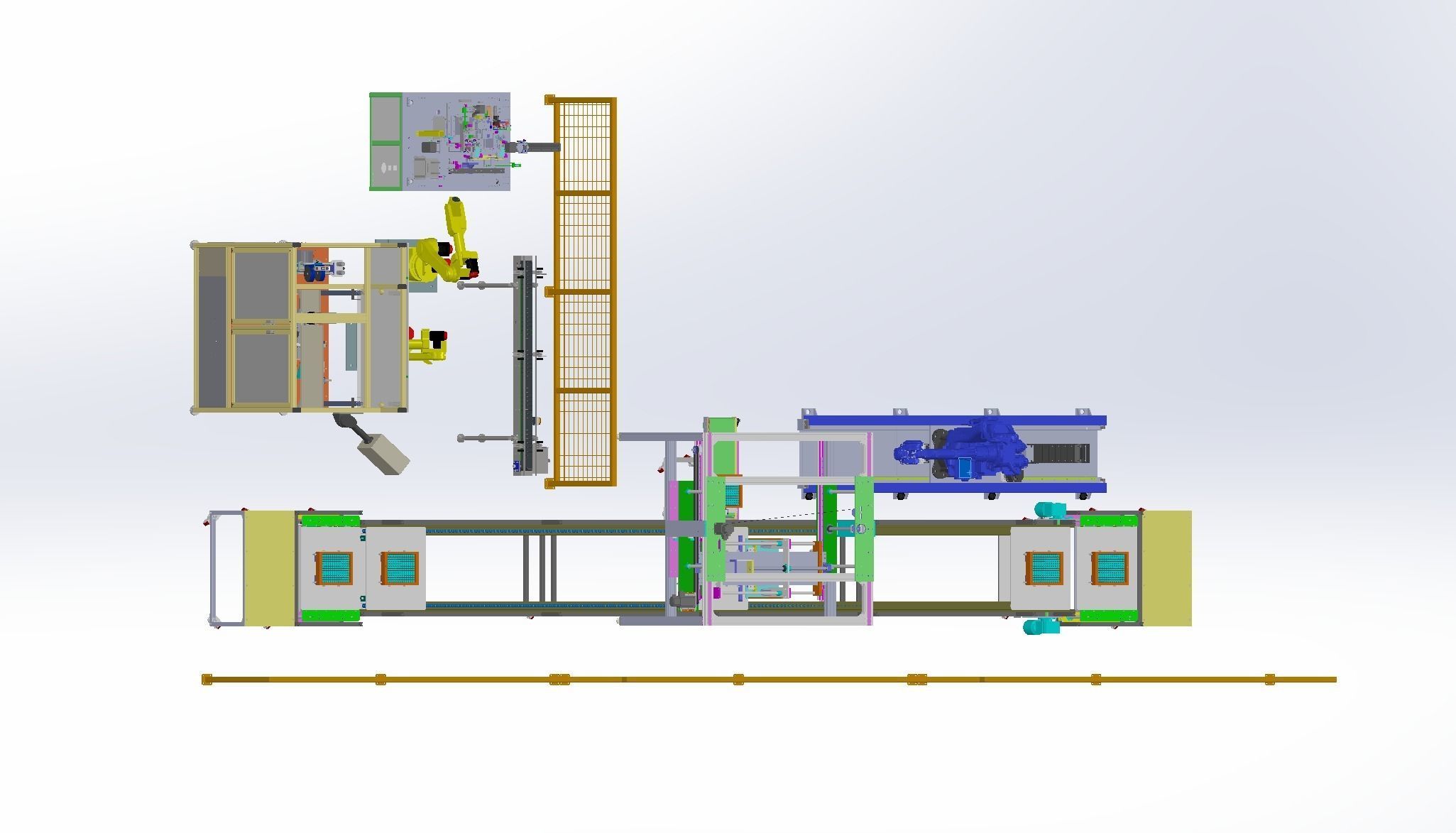 Automatic production line for battery pack electrode welding  3D model_12