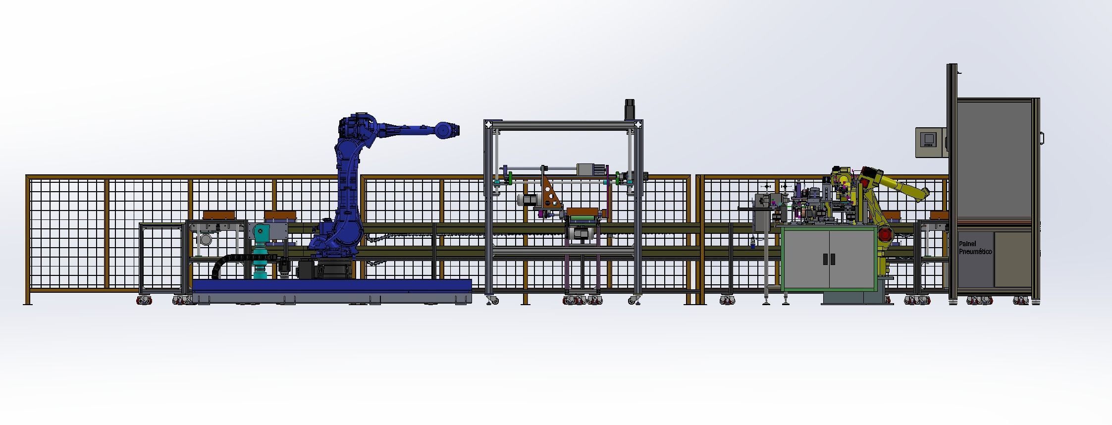 Automatic production line for battery pack electrode welding  3D model_15