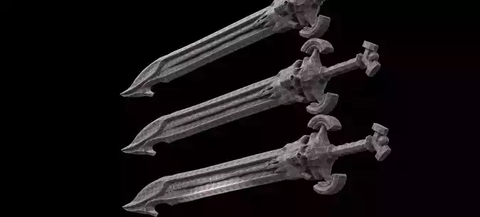 Grim Reaper Claymore Ornate 1 3D model