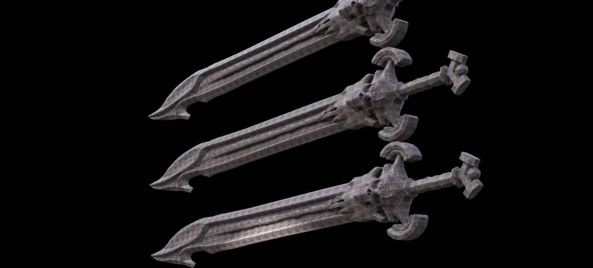Grim Reaper Claymore Ornate 1 3D model_1