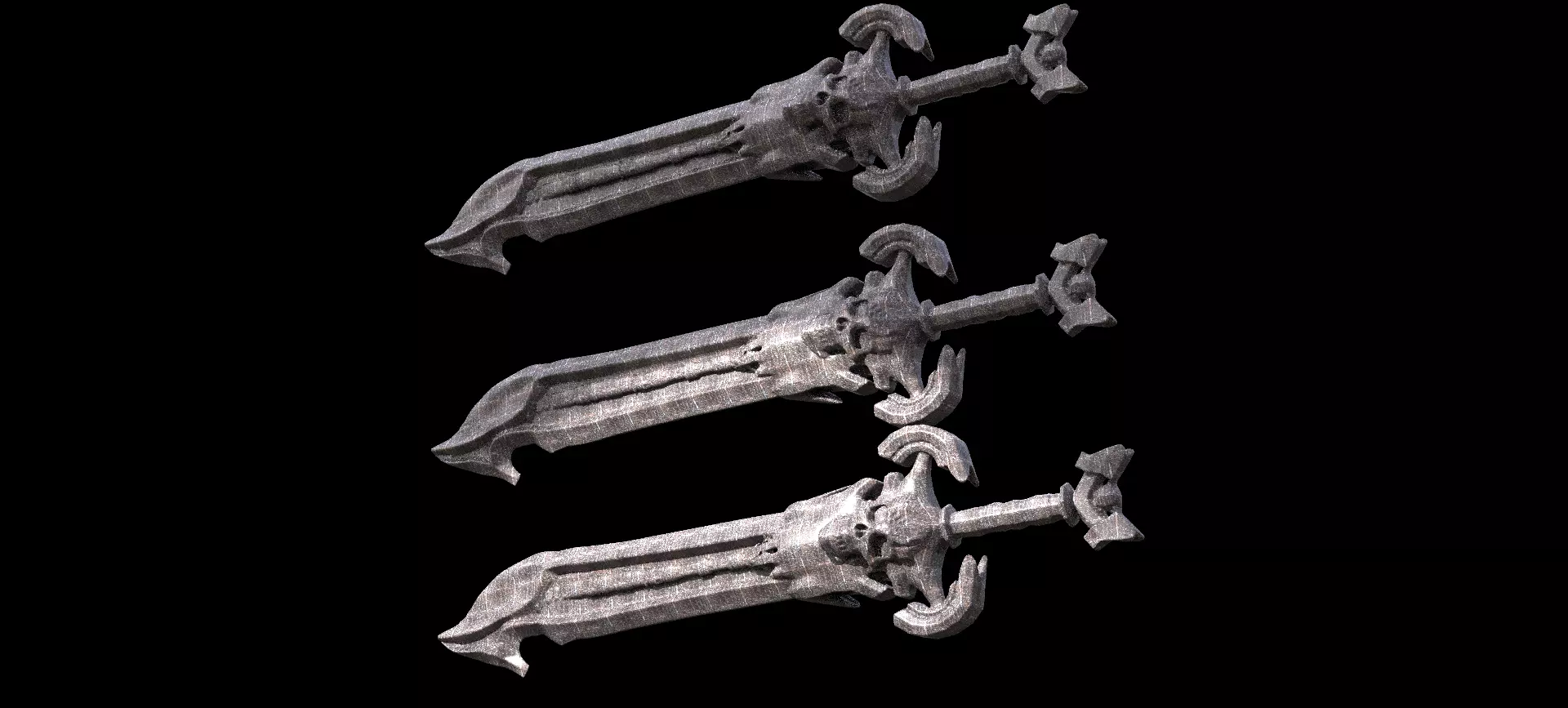 Grim Reaper Sword Ornate 3 3D model_0
