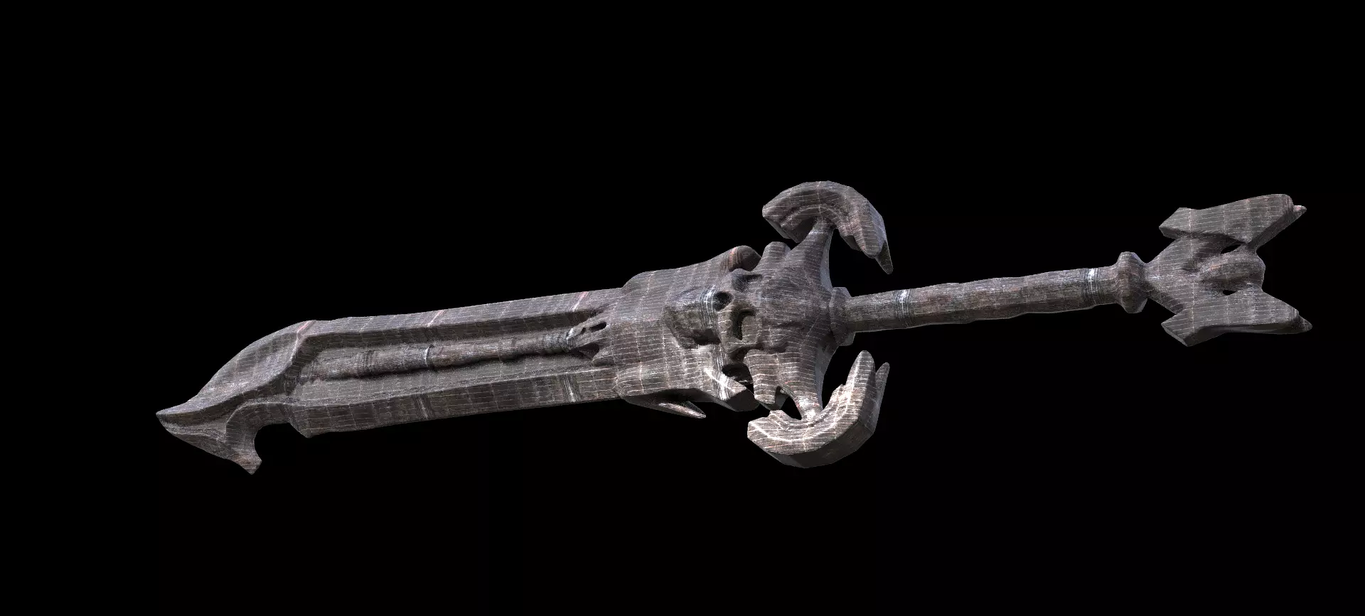 Grim Reaper Sword Ornate Claymore 3D model_0