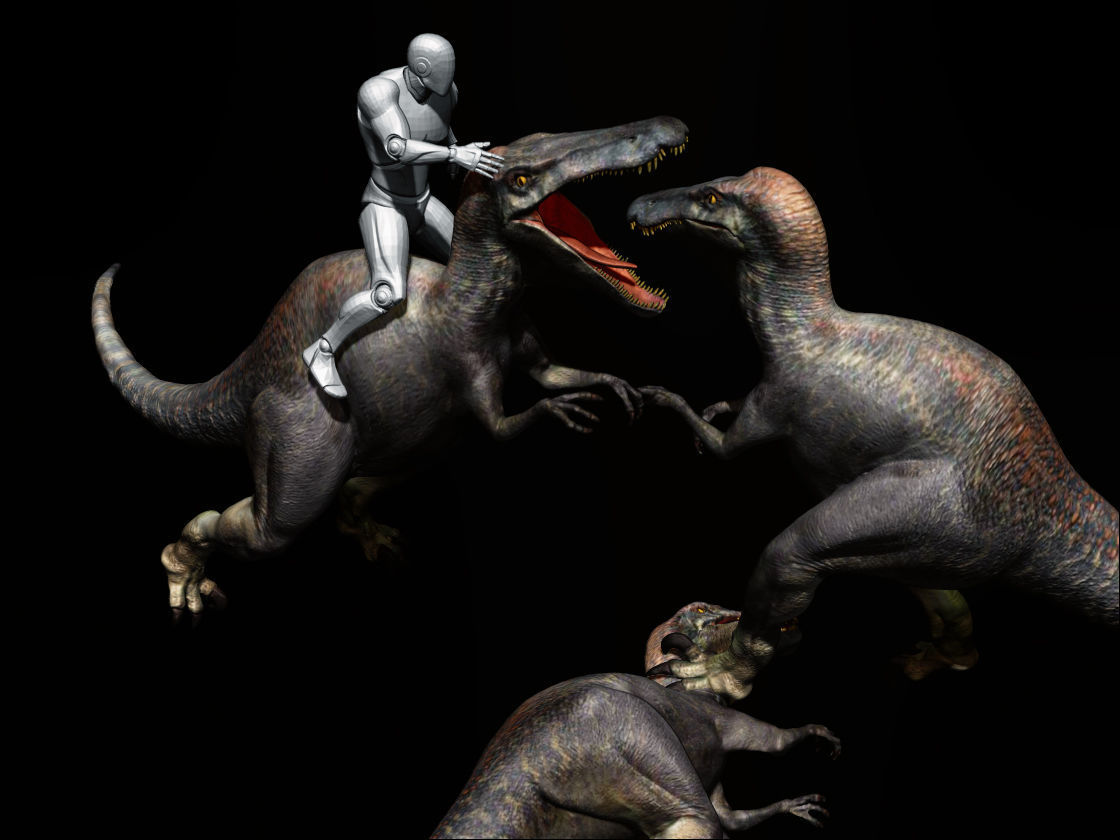 Velociraptor HP and LP 3D model_7