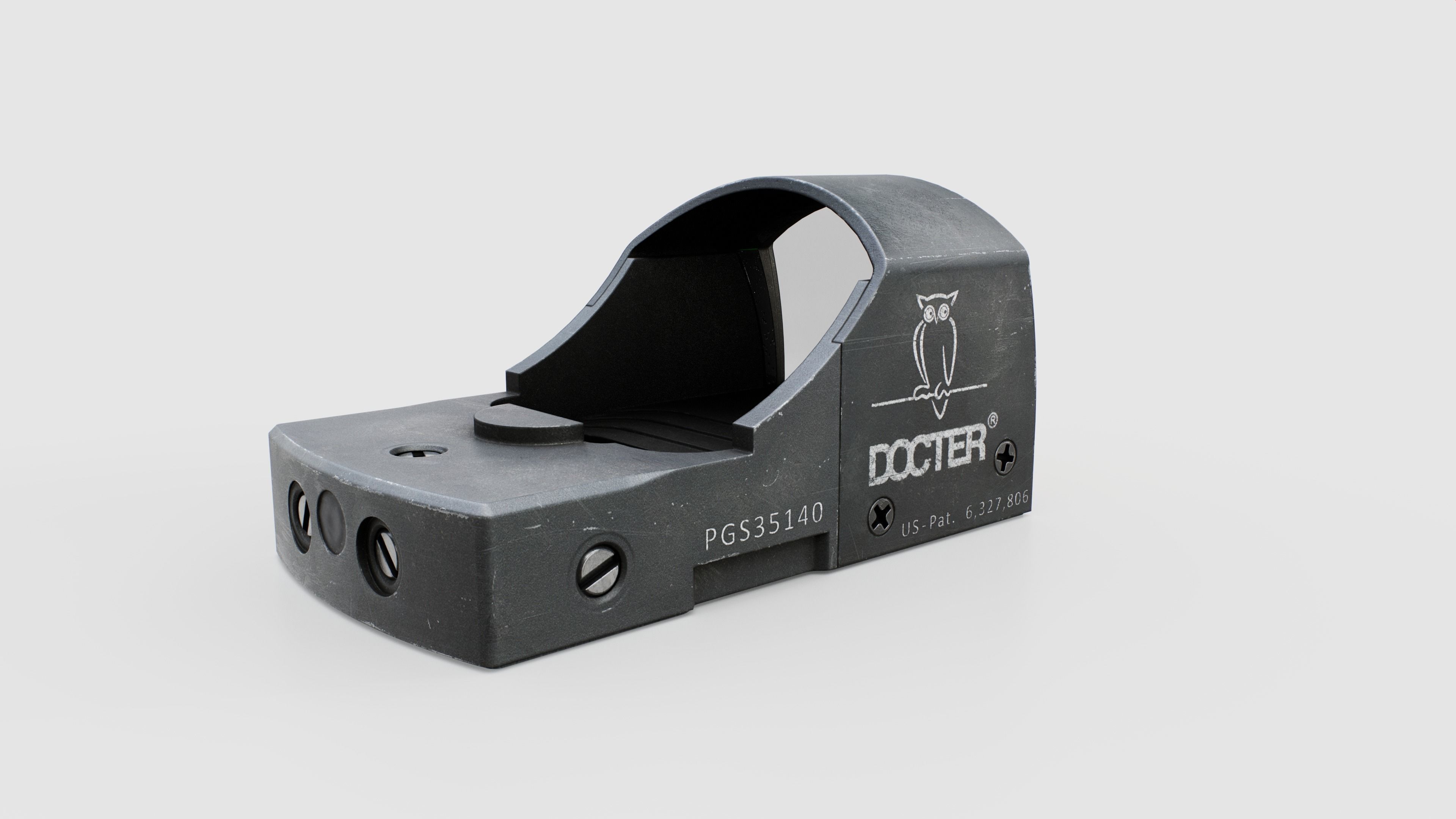 Docter Sight 2 Miniature Reflex Sight Low-poly 3D model_10