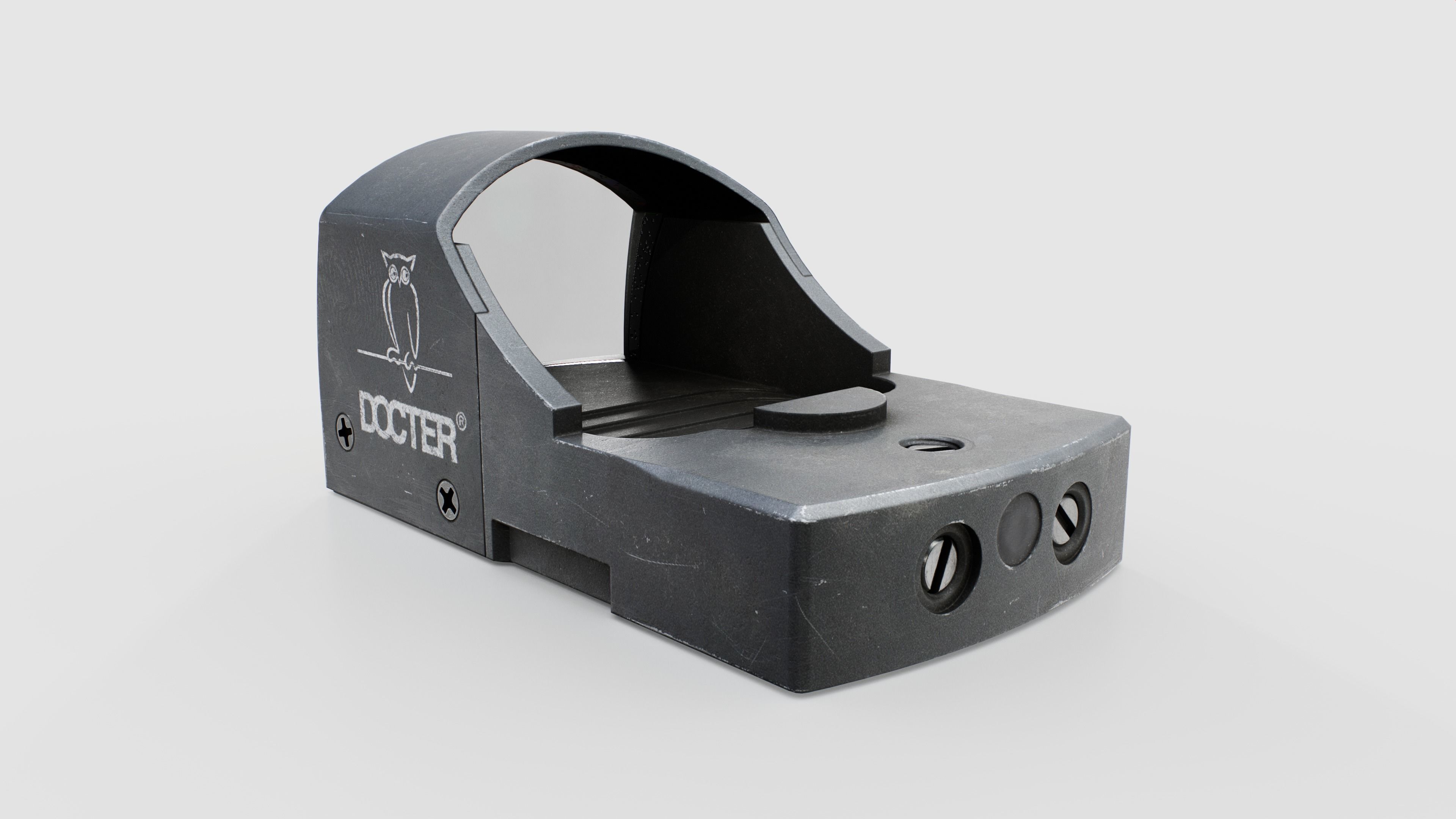 Docter Sight 2 Miniature Reflex Sight Low-poly 3D model_6