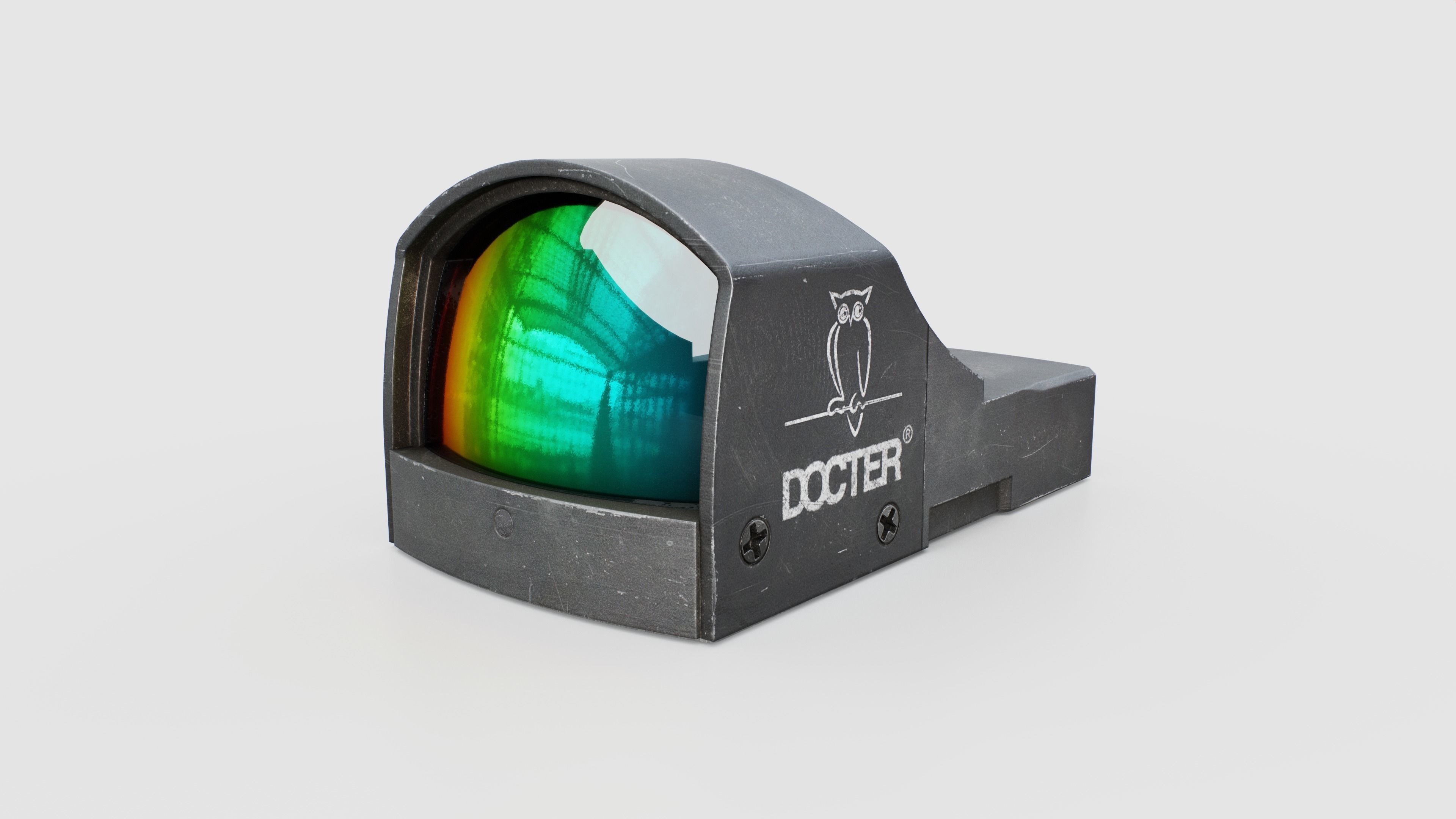 Docter Sight 2 Miniature Reflex Sight Low-poly 3D model_2