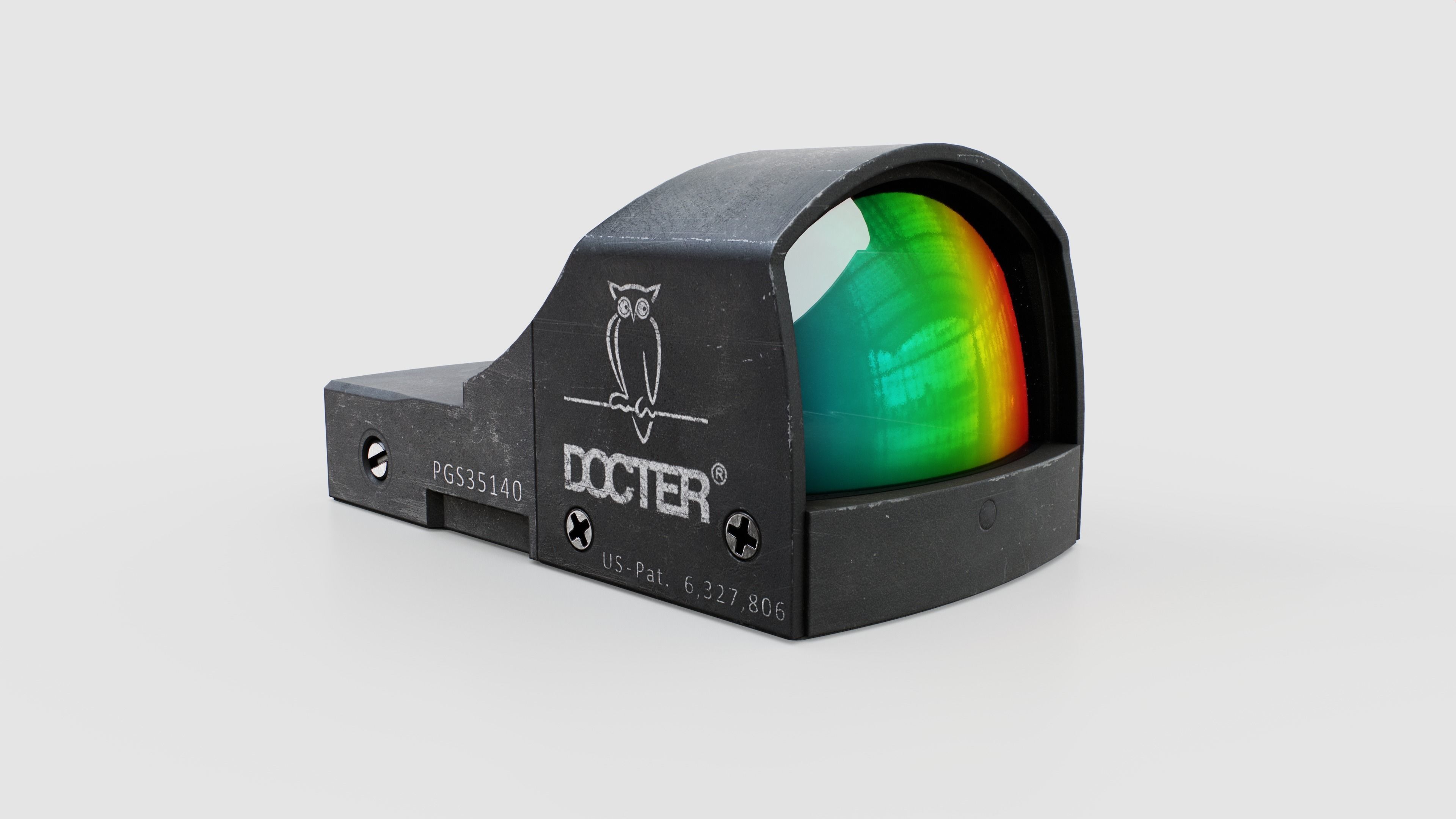 Docter Sight 2 Miniature Reflex Sight Low-poly 3D model_14