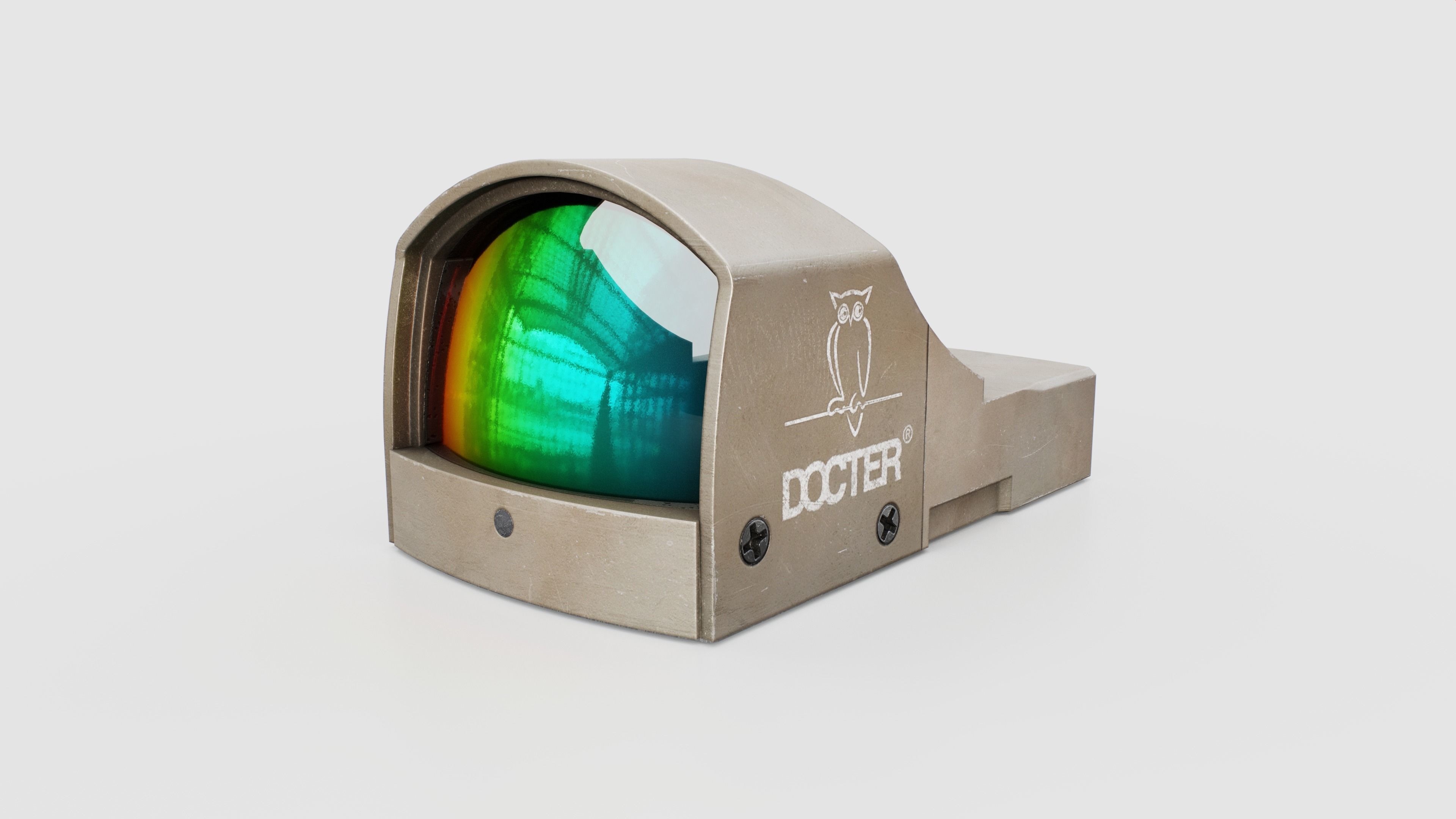 Docter Sight 2 Miniature Reflex Sight Low-poly 3D model_3