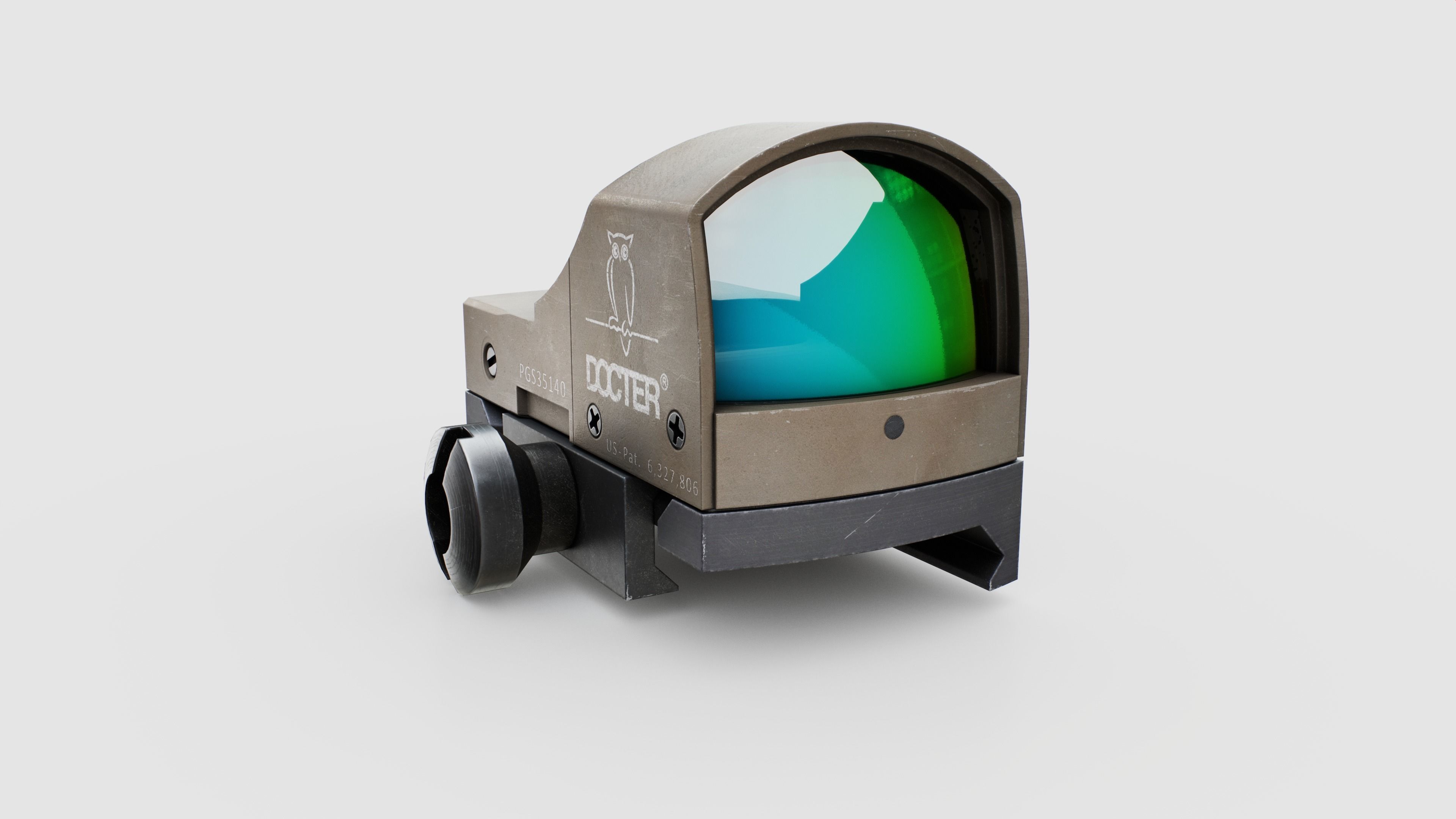 Docter Sight 2 Miniature Reflex Sight Low-poly 3D model_22