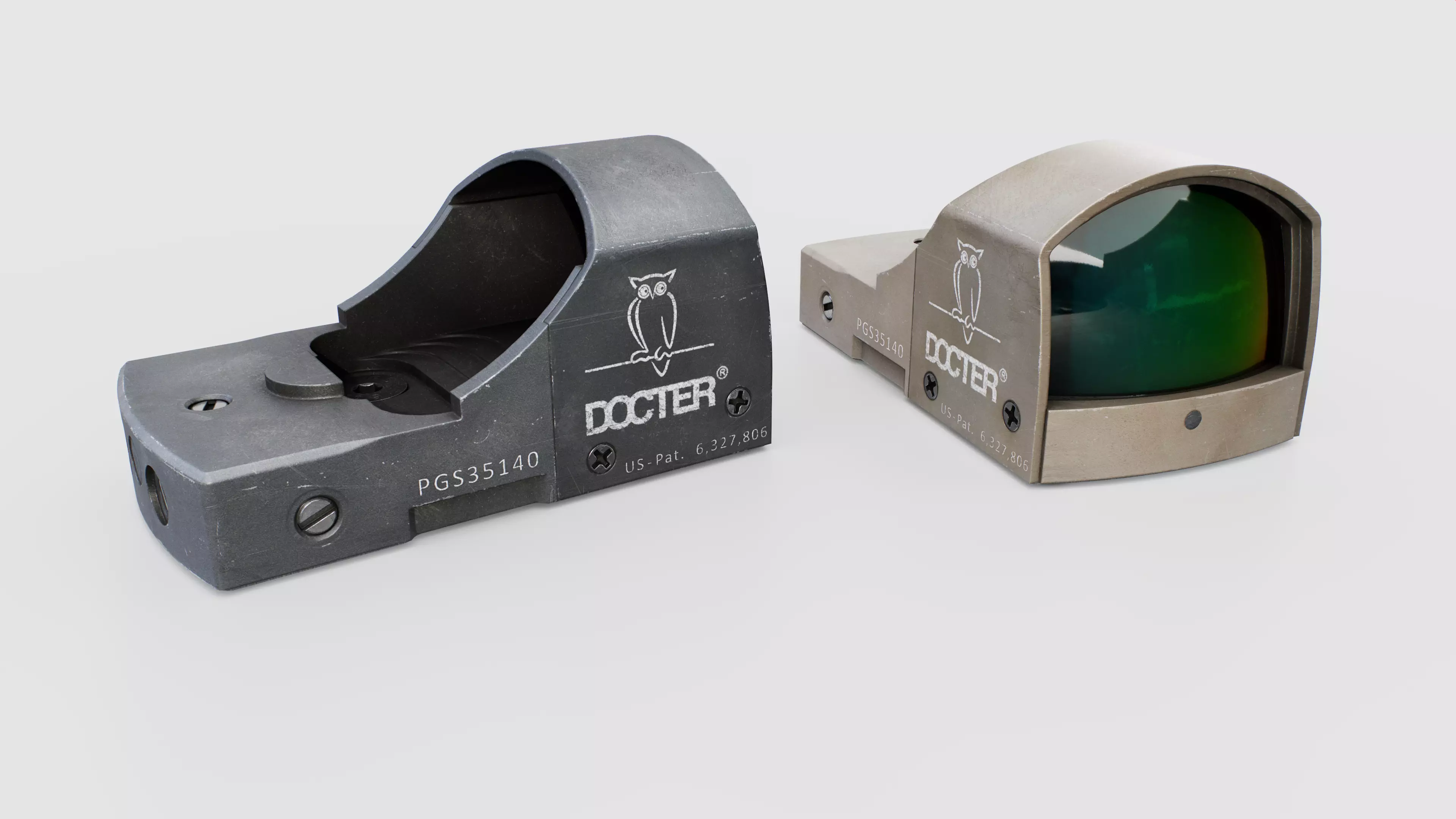 Docter Sight 2 Miniature Reflex Sight Low-poly 3D model_0