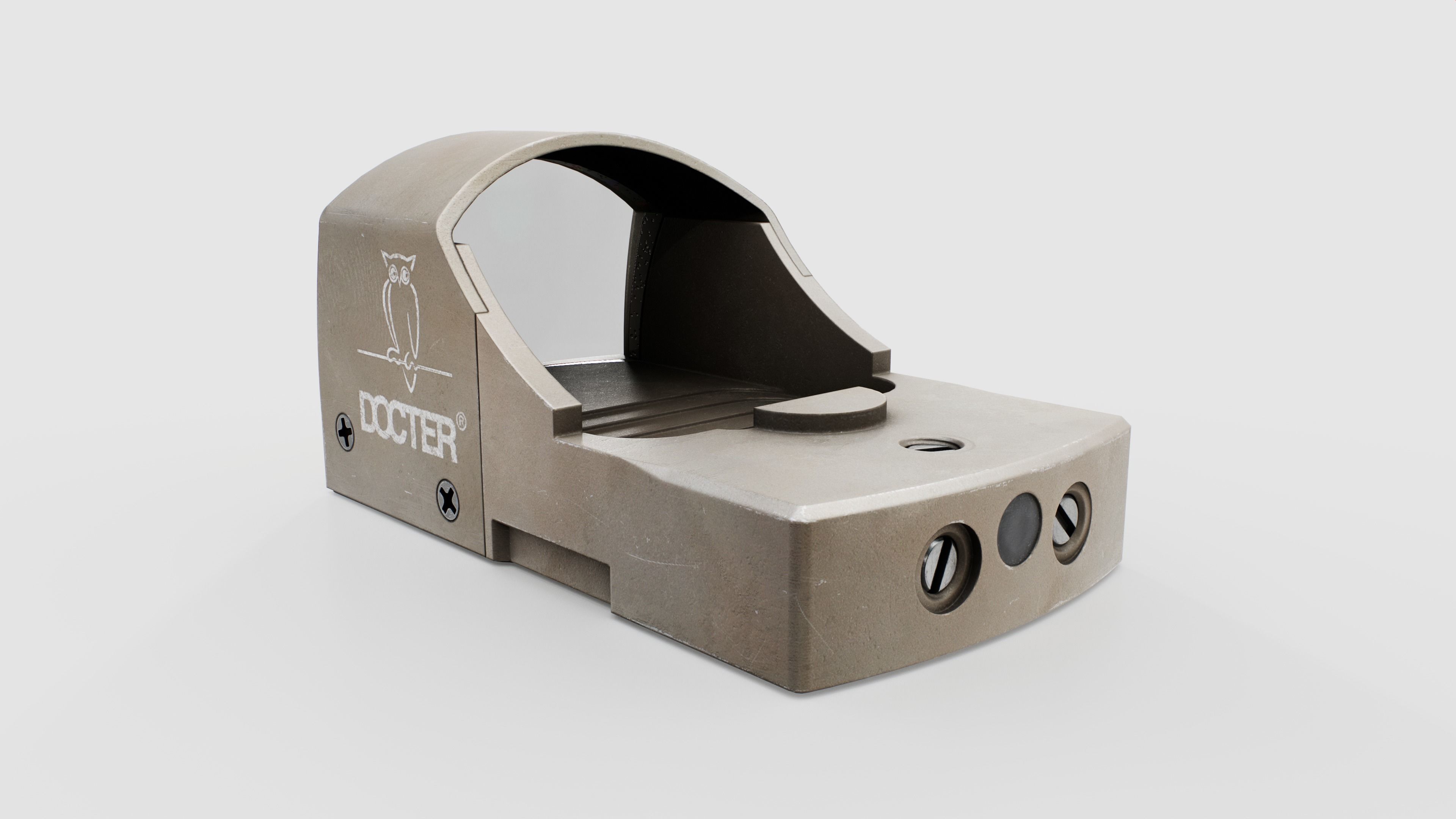 Docter Sight 2 Miniature Reflex Sight Low-poly 3D model_7