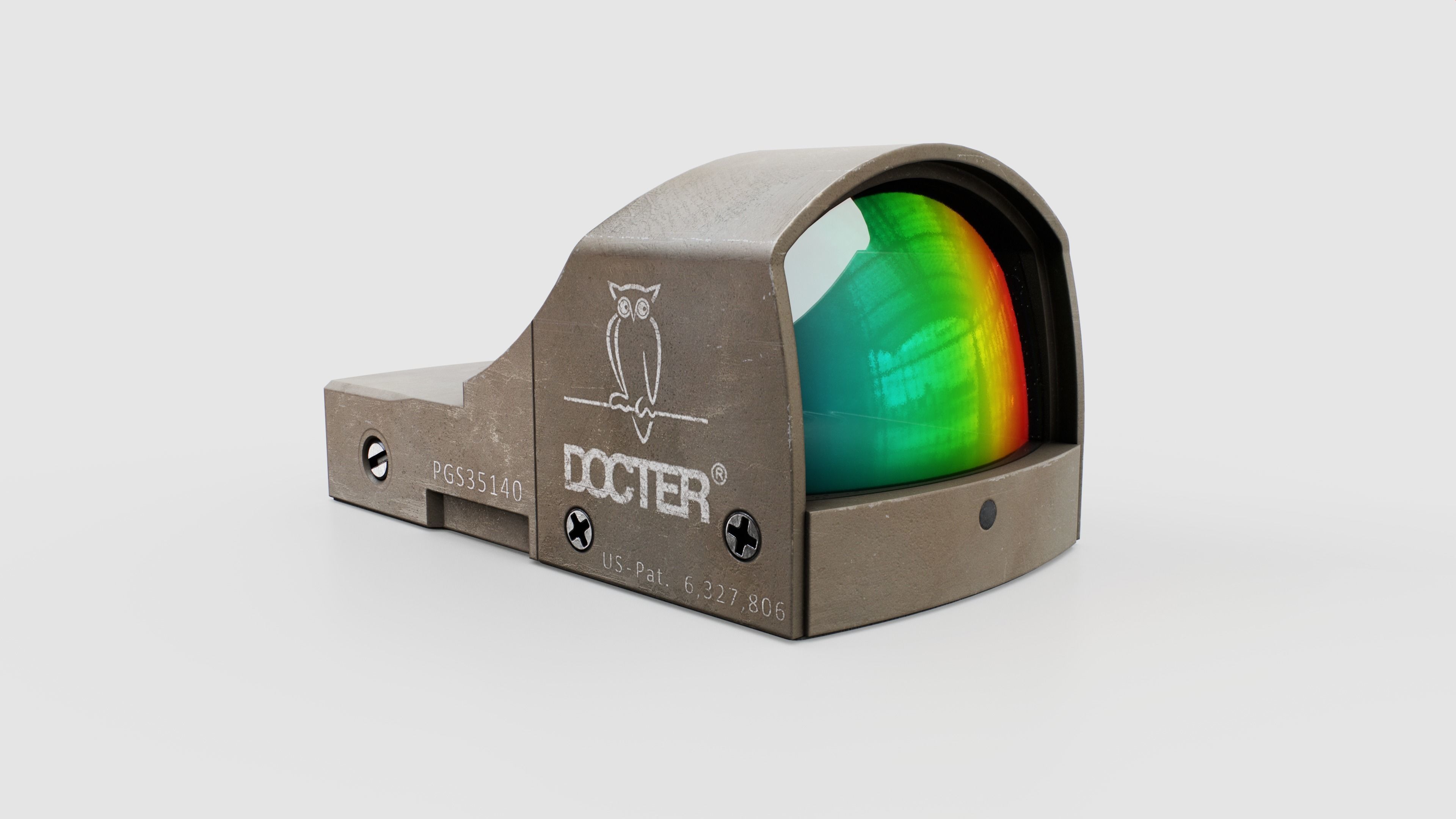 Docter Sight 2 Miniature Reflex Sight Low-poly 3D model_15