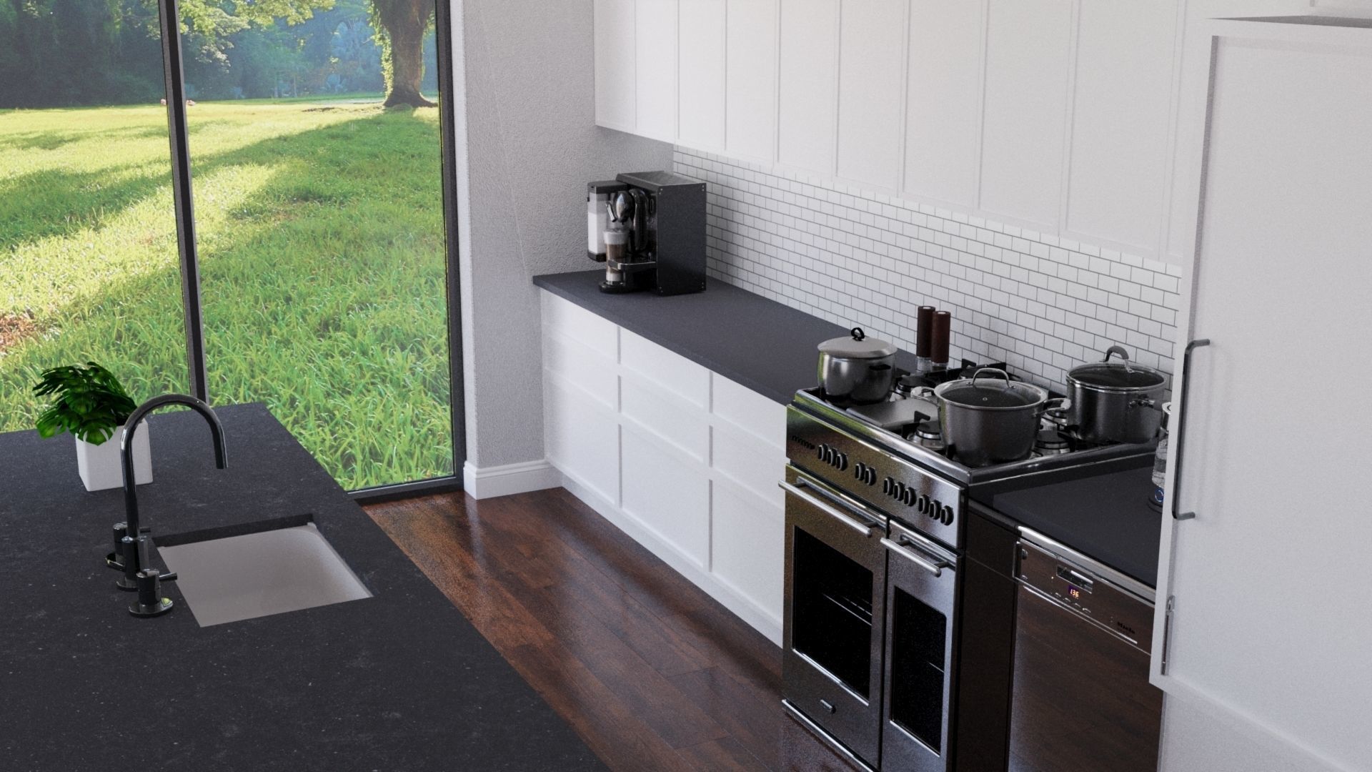 modern kitchen model 3D model 3D model_3