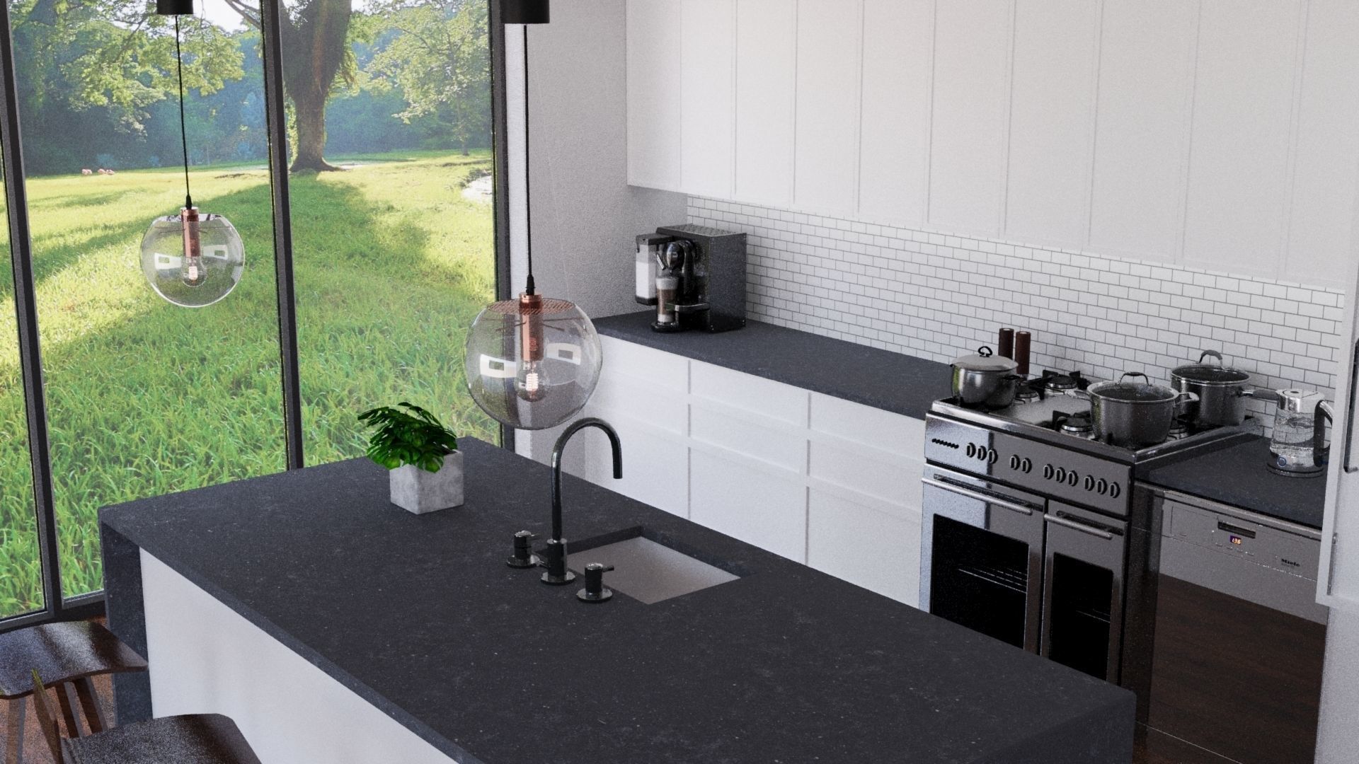 modern kitchen model 3D model 3D model_4