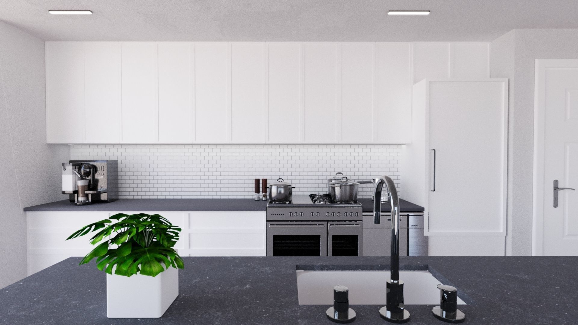 modern kitchen model 3D model 3D model_2