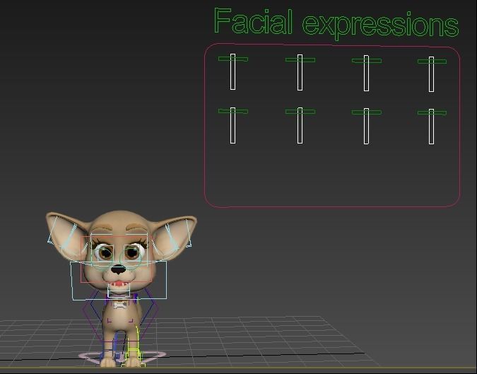 Cartoon Chihuahua Low-poly 3D model_13