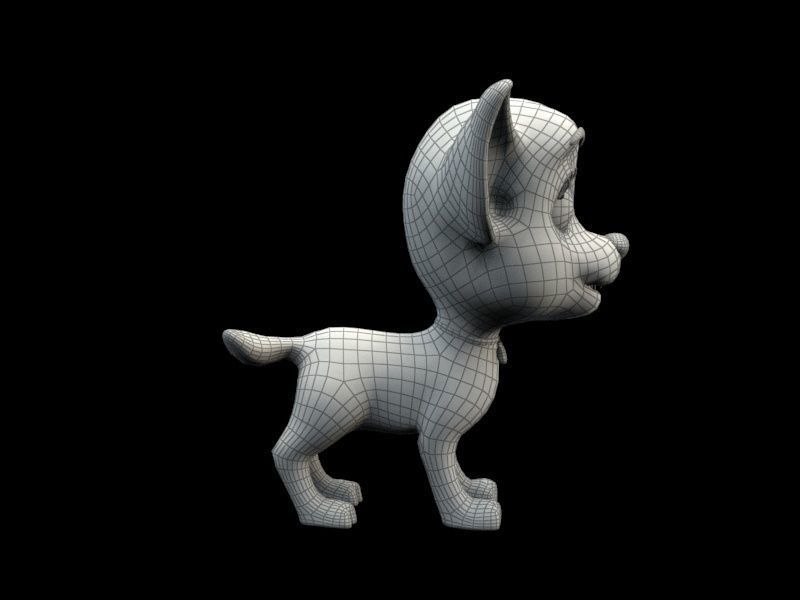 Cartoon Chihuahua Low-poly 3D model_15