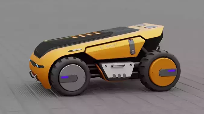 FUTURISTIC TRUCK H-580  RIGGED 3D model