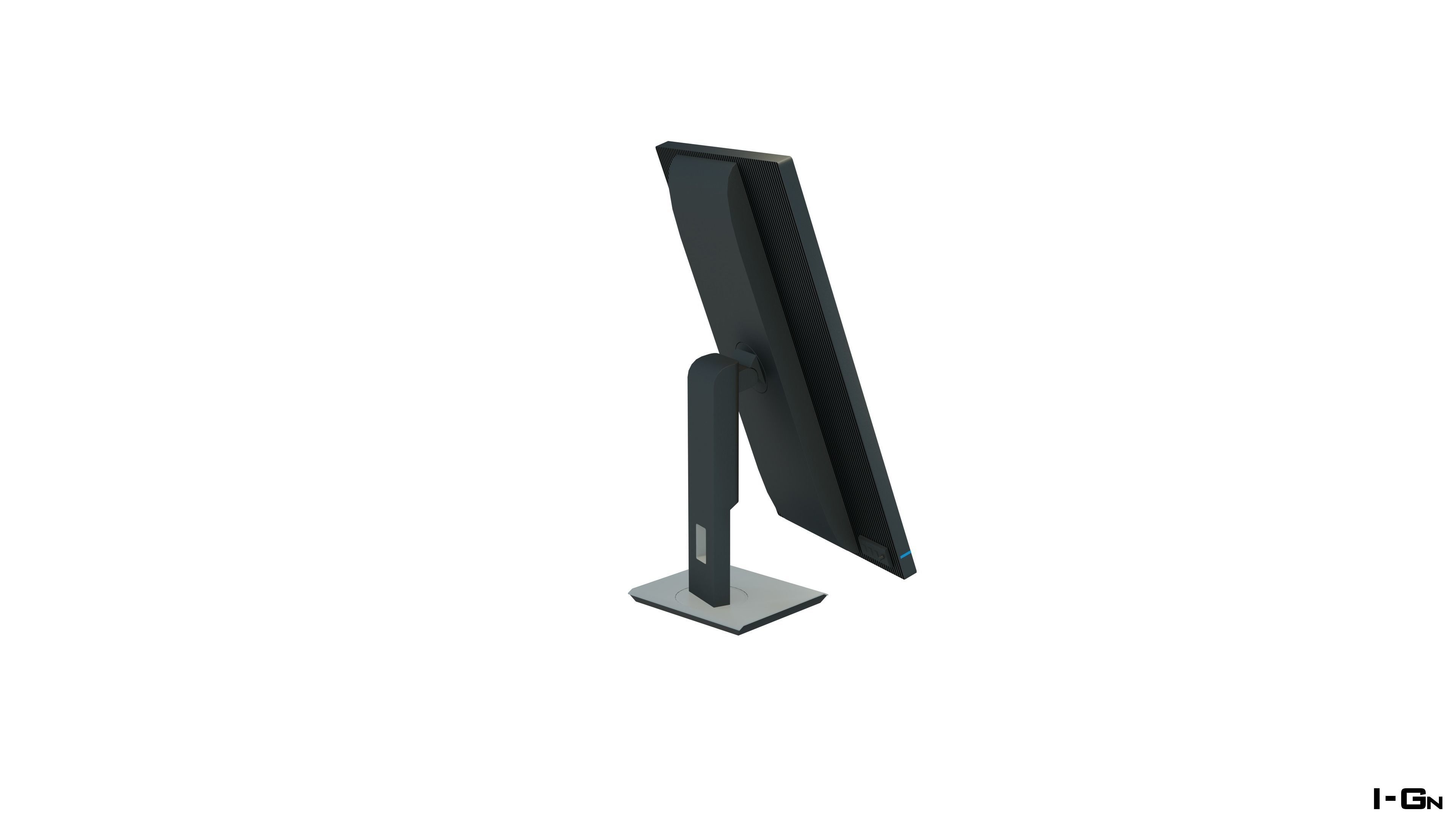 Computer Monitor Flat 32 Low-poly 3D model_4