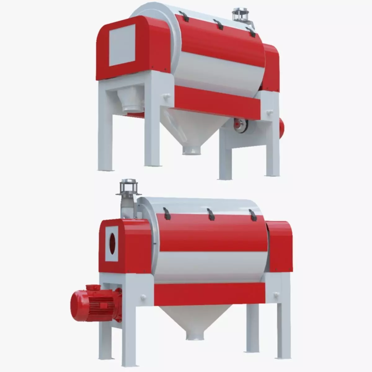 Vibro Bran Finisher - Wheat Grain Flour Milling Machine Low-poly 3D model_0