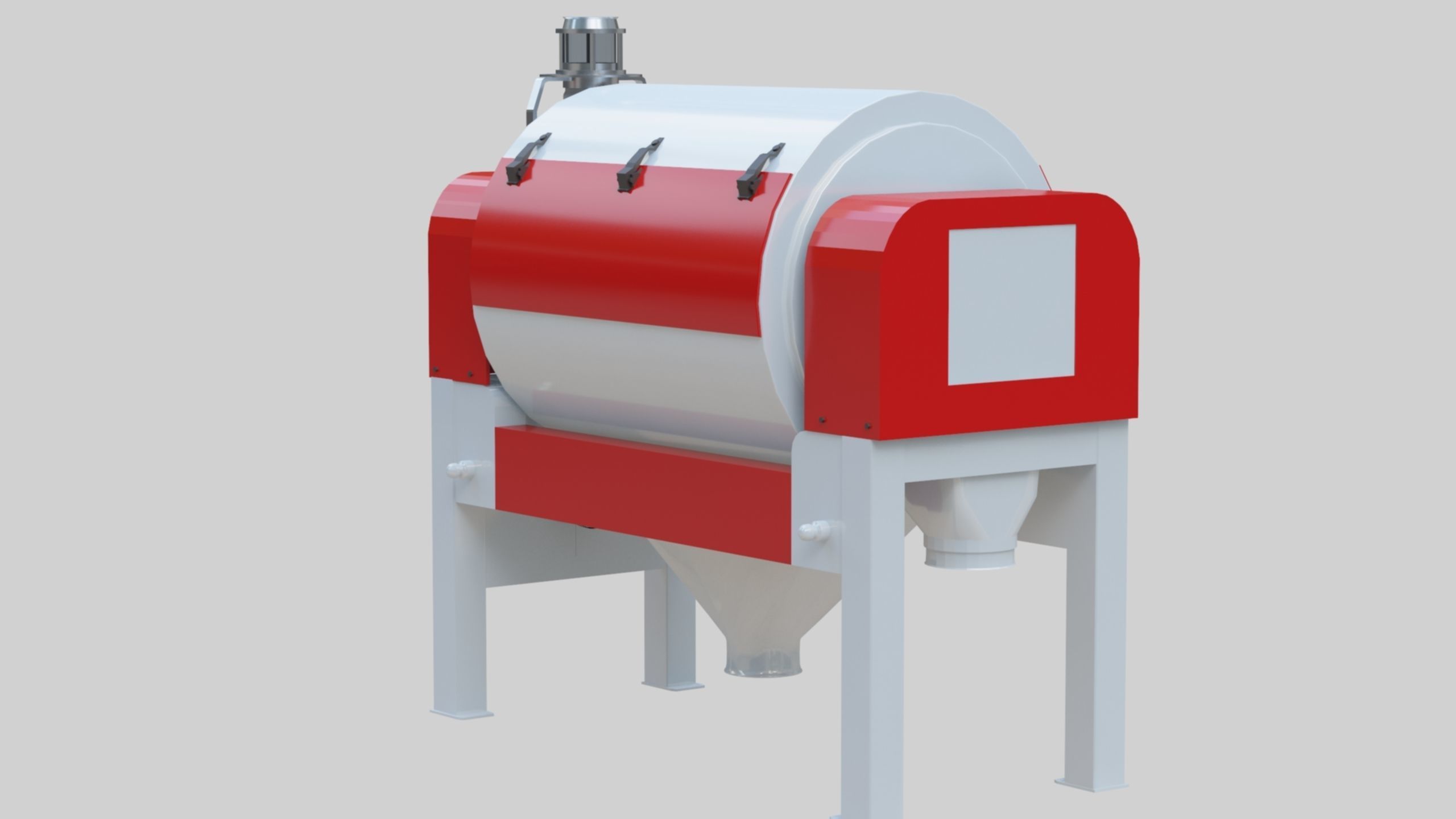 Vibro Bran Finisher - Wheat Grain Flour Milling Machine Low-poly 3D model_20