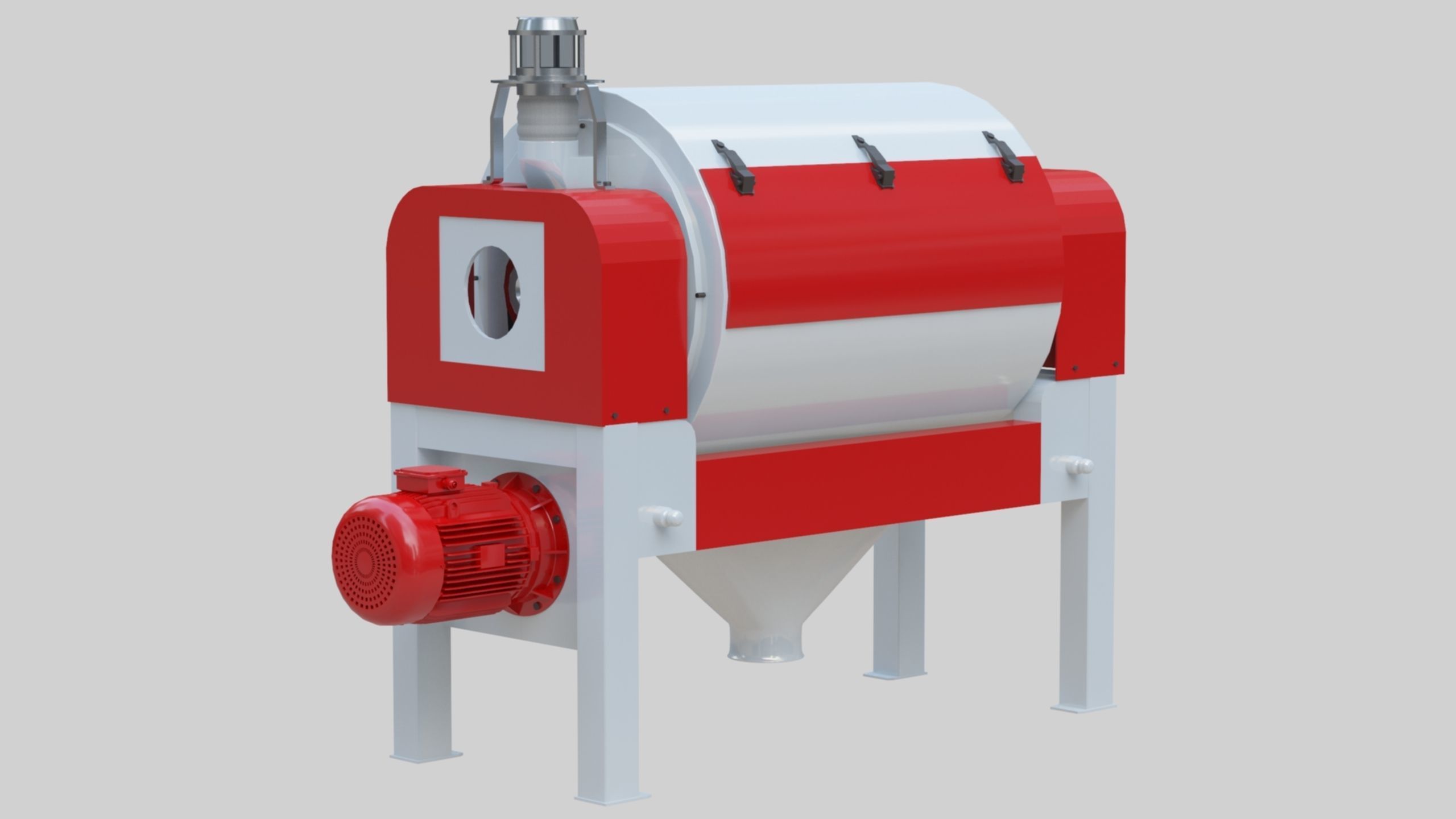 Vibro Bran Finisher - Wheat Grain Flour Milling Machine Low-poly 3D model_4