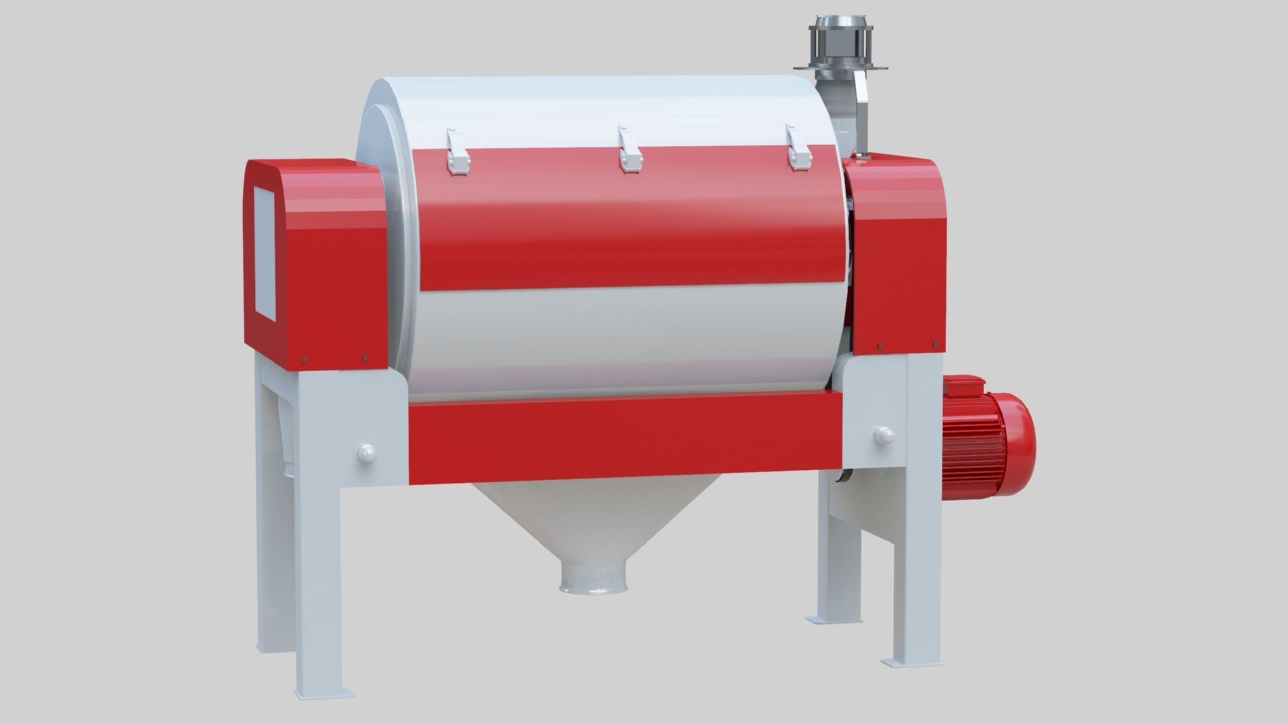 Vibro Bran Finisher - Wheat Grain Flour Milling Machine Low-poly 3D model_15