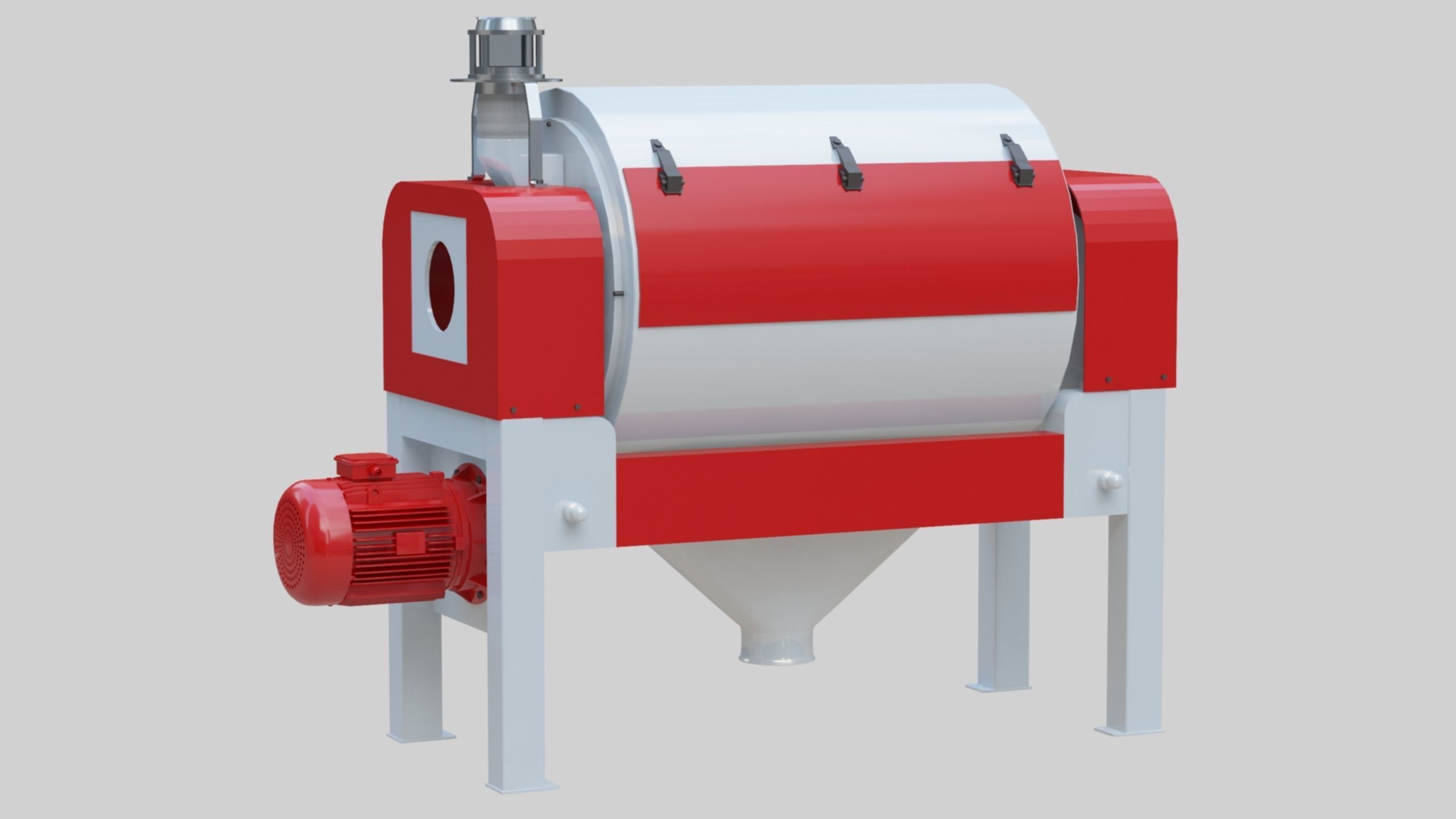 Vibro Bran Finisher - Wheat Grain Flour Milling Machine Low-poly 3D model_26